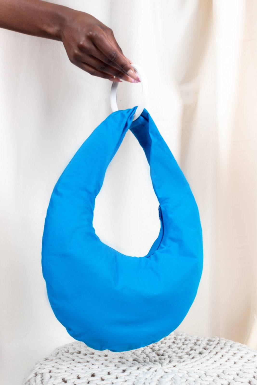 Azure Blue Hobo Bag