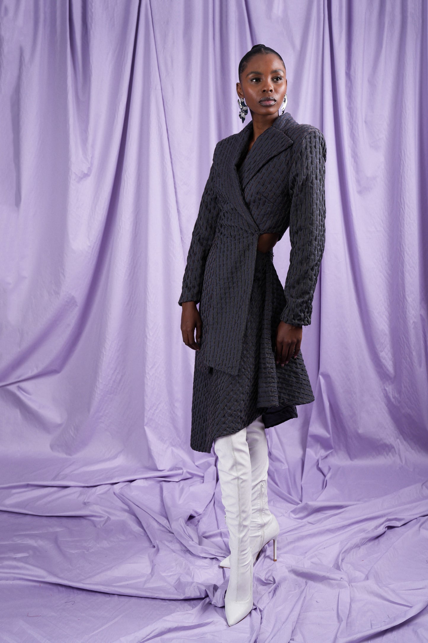 Embroidered Crossover Blazer (ML101)