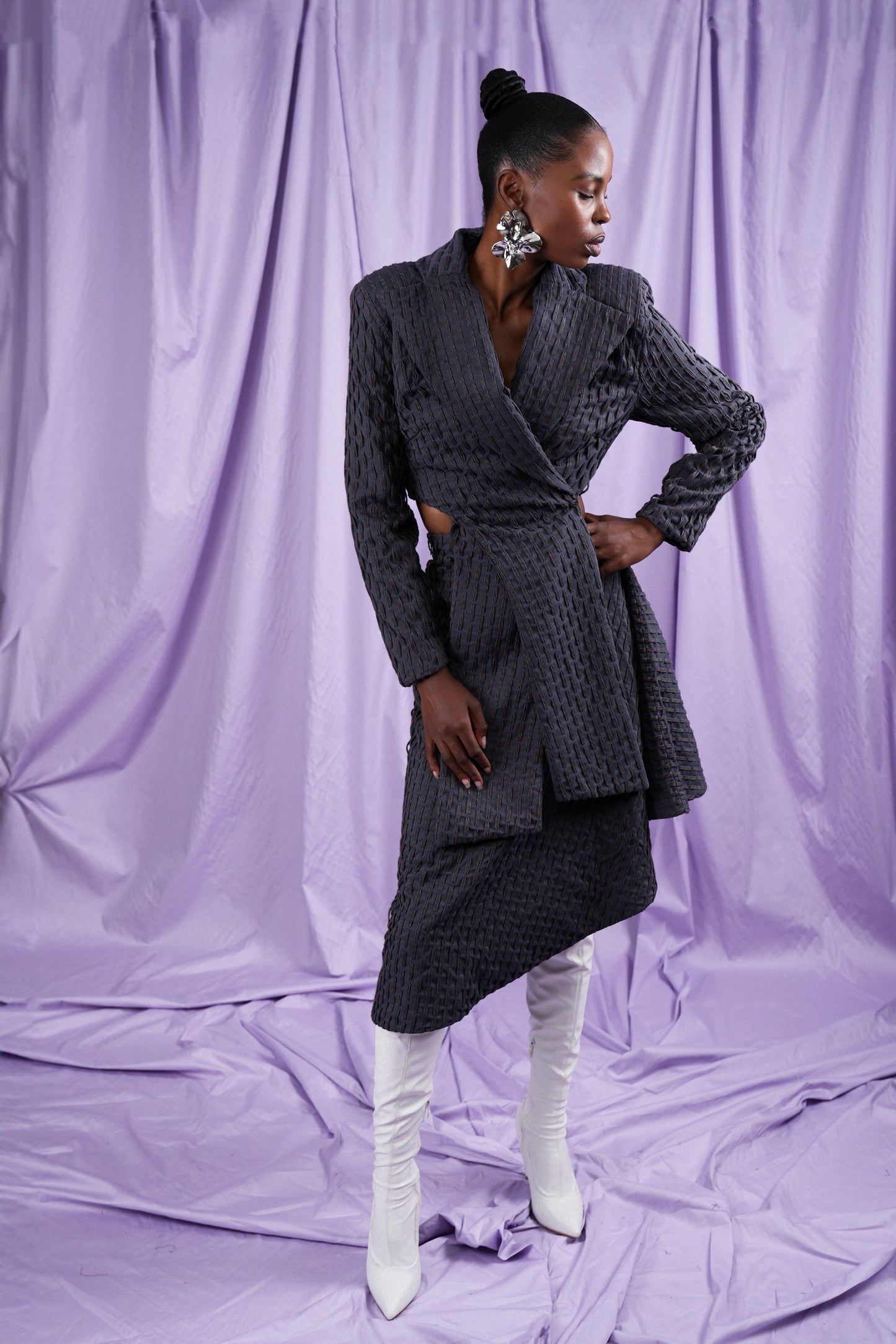 Embroidered Crossover Blazer (ML101)
