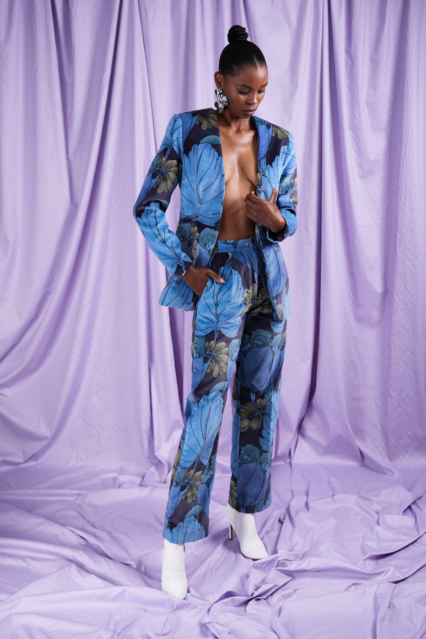 Velvet Floral Trouser (ML108)