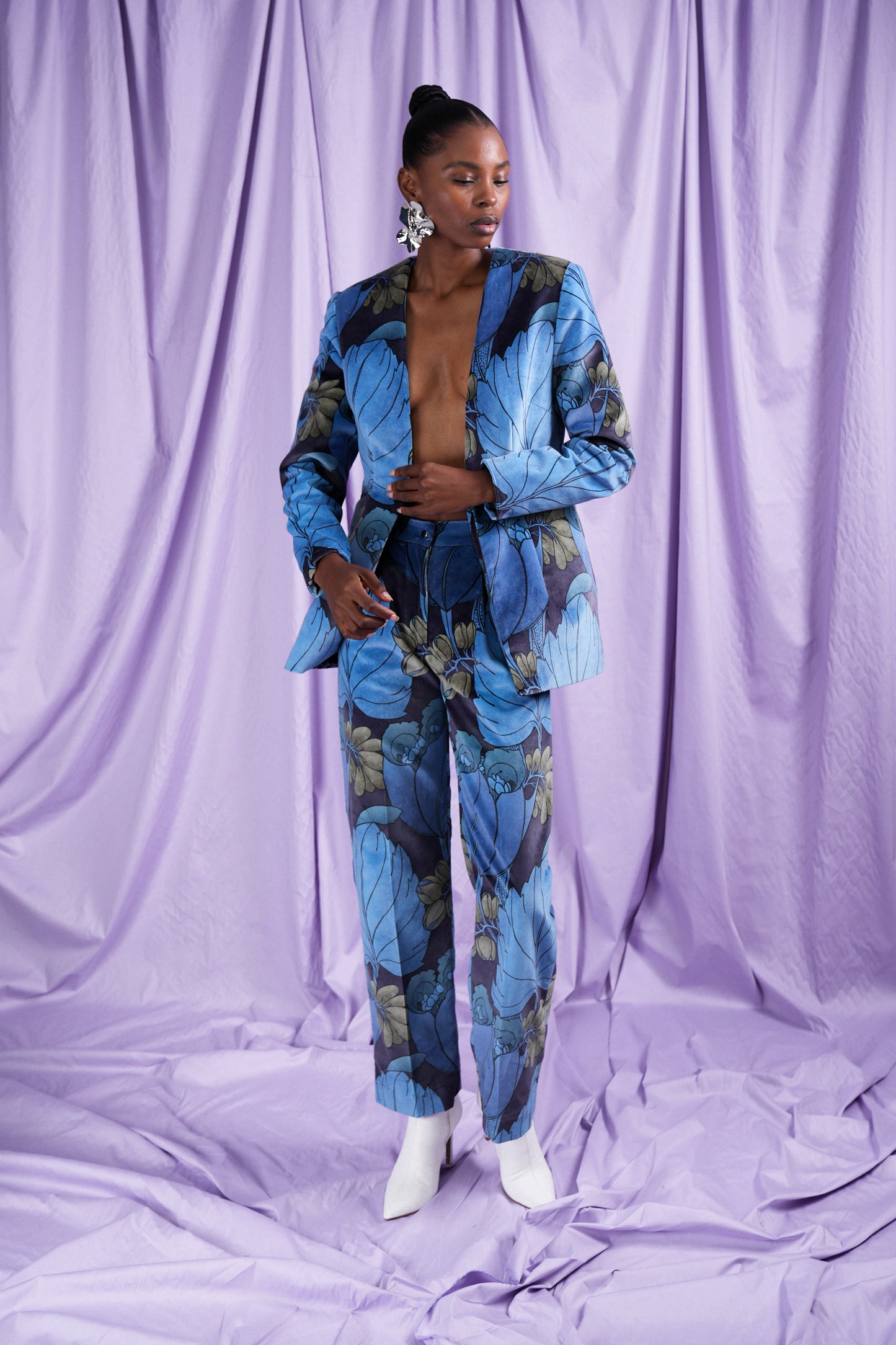 Velvet Floral Trouser (ML108)