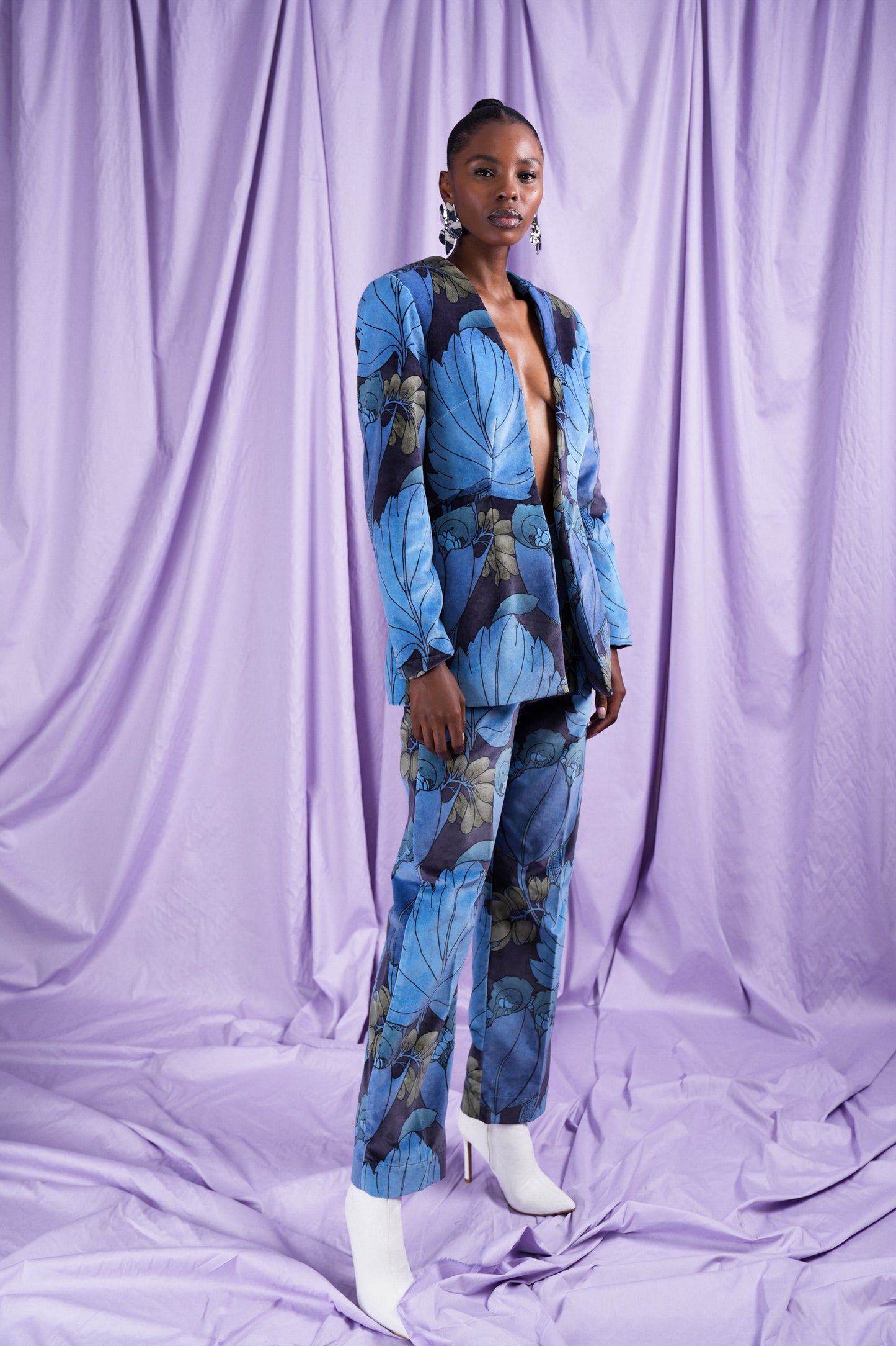Velvet Floral Trouser (ML108)