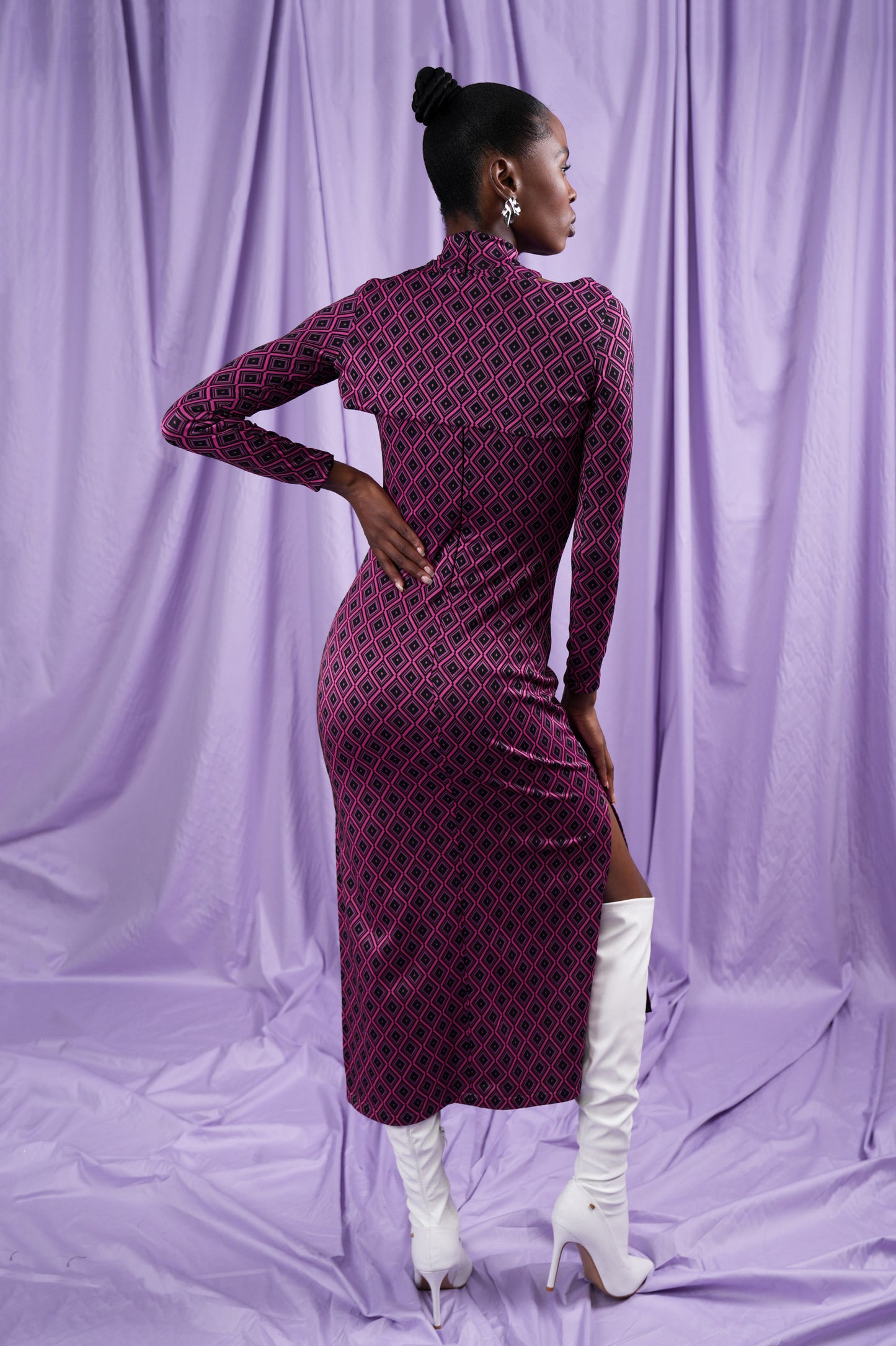 Argyle Cutout Dress (ML119)