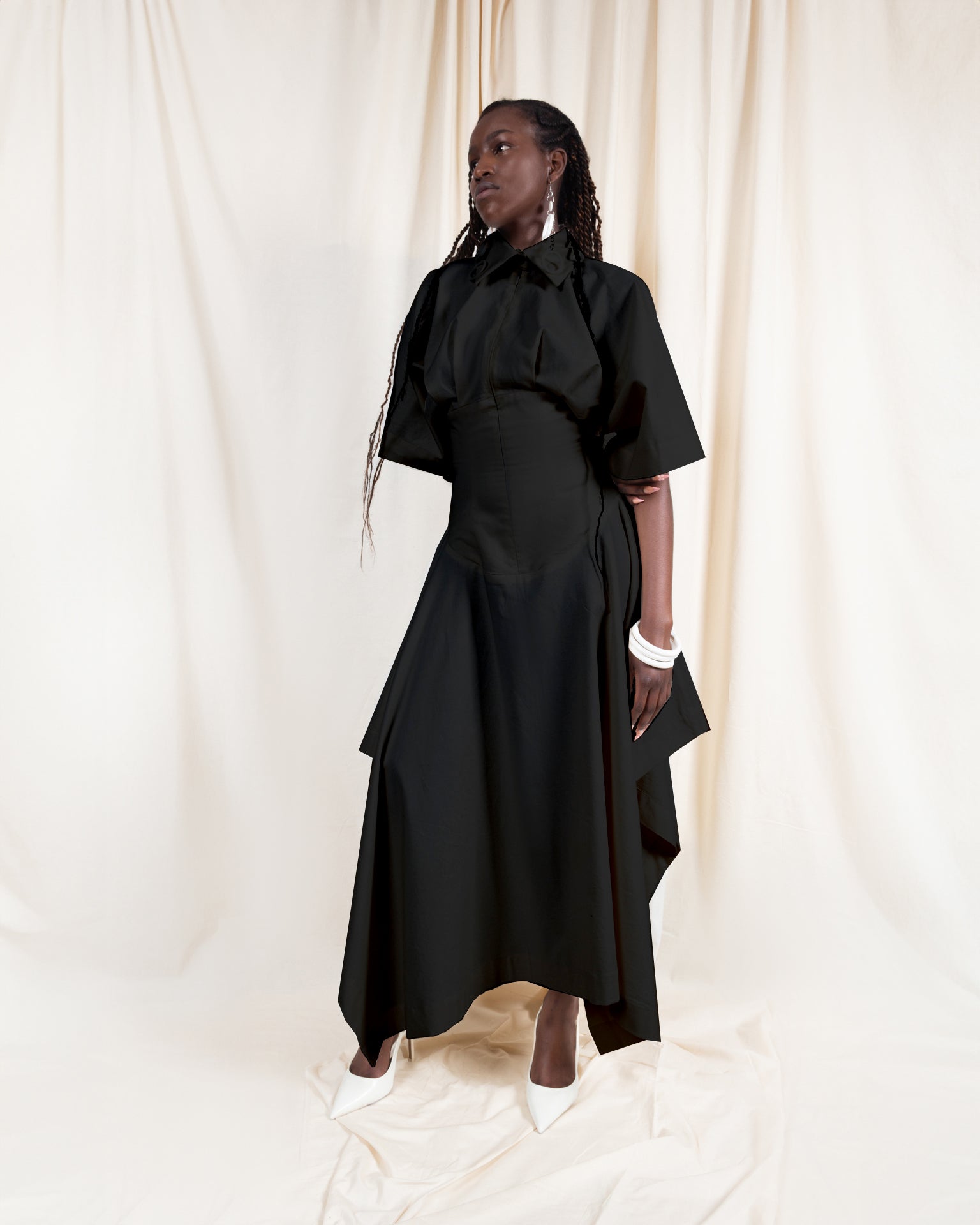 Handkerchief Hem Kimono Dress (ML130)