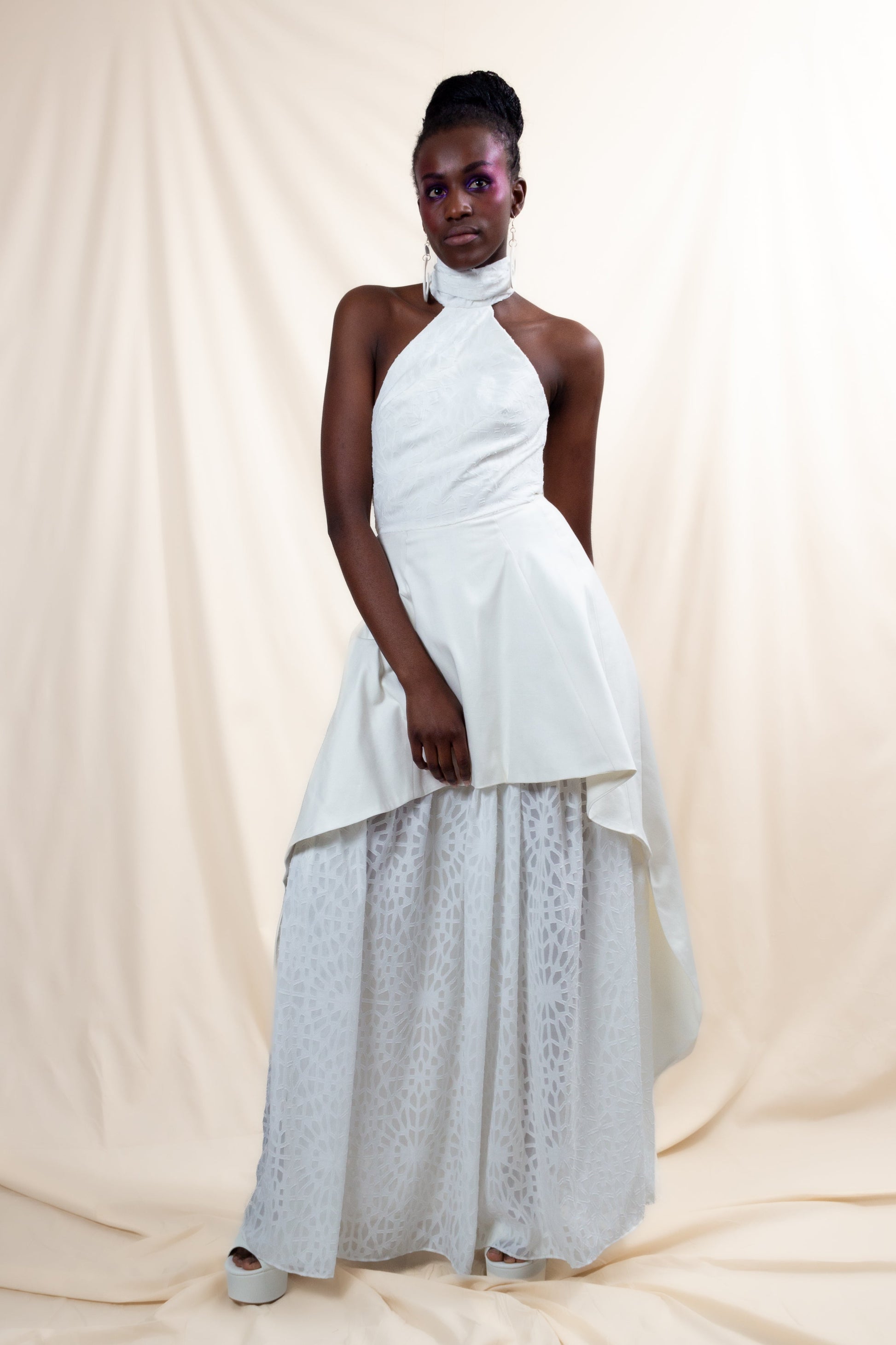 Circular Halter Neck Dress (ML144)