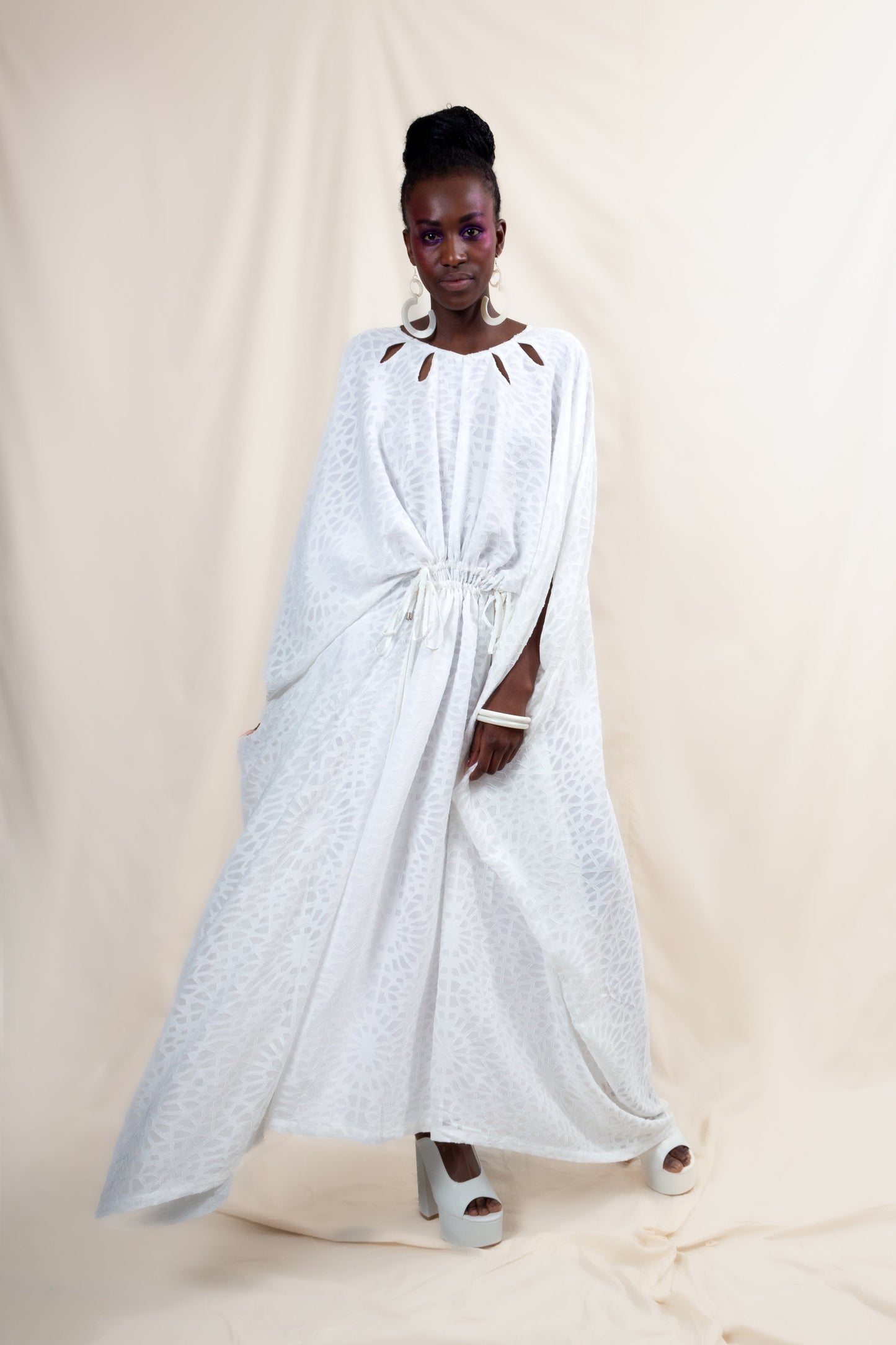 Keyhole Drawstring Dress (ML154)