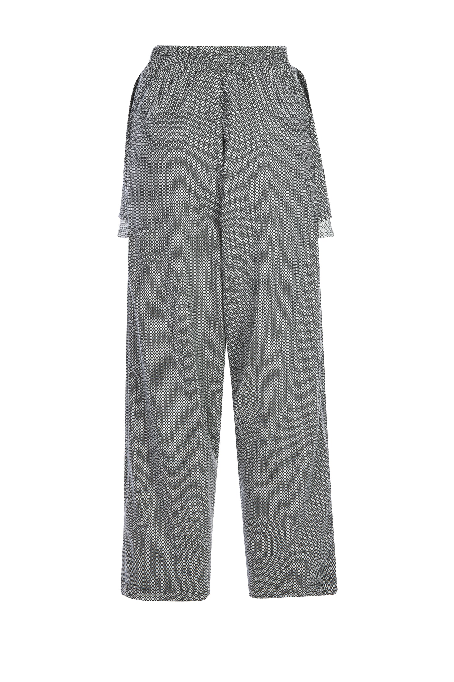 Black/White Jacquard Double Pocket Trouser (ML55)