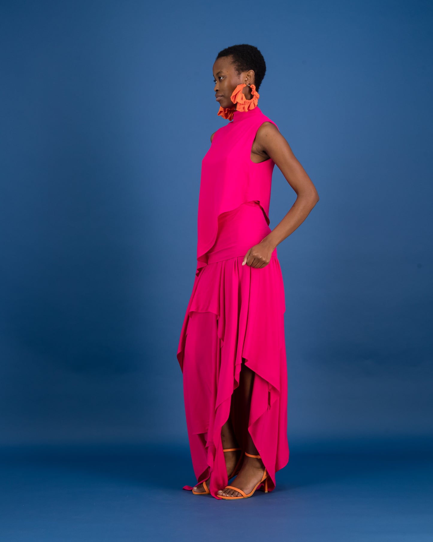 Asymmetrical Halter Neck Top (ML40)