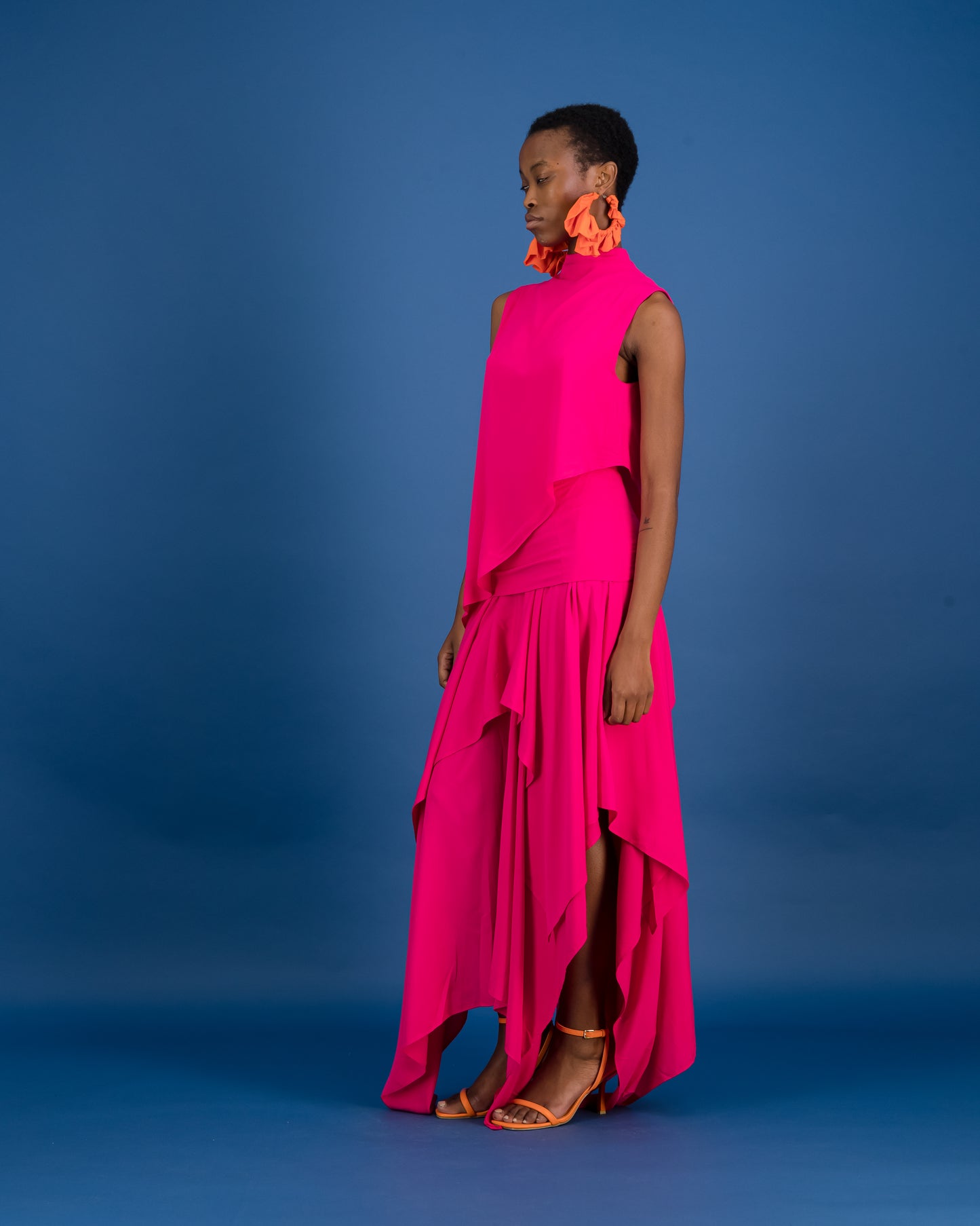 Asymmetrical Halter Neck Top (ML40)