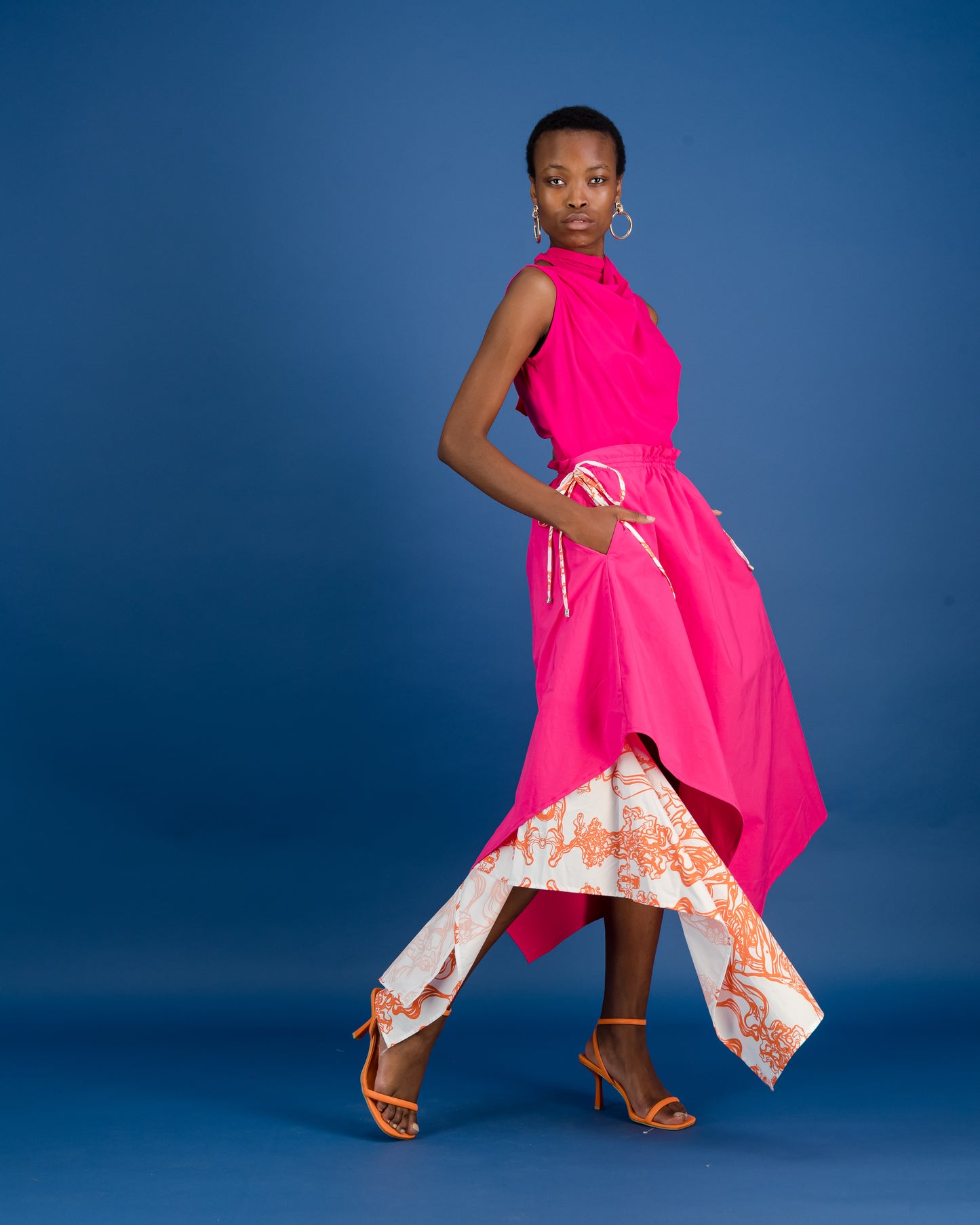 Contrast Print Skirt (ML45)