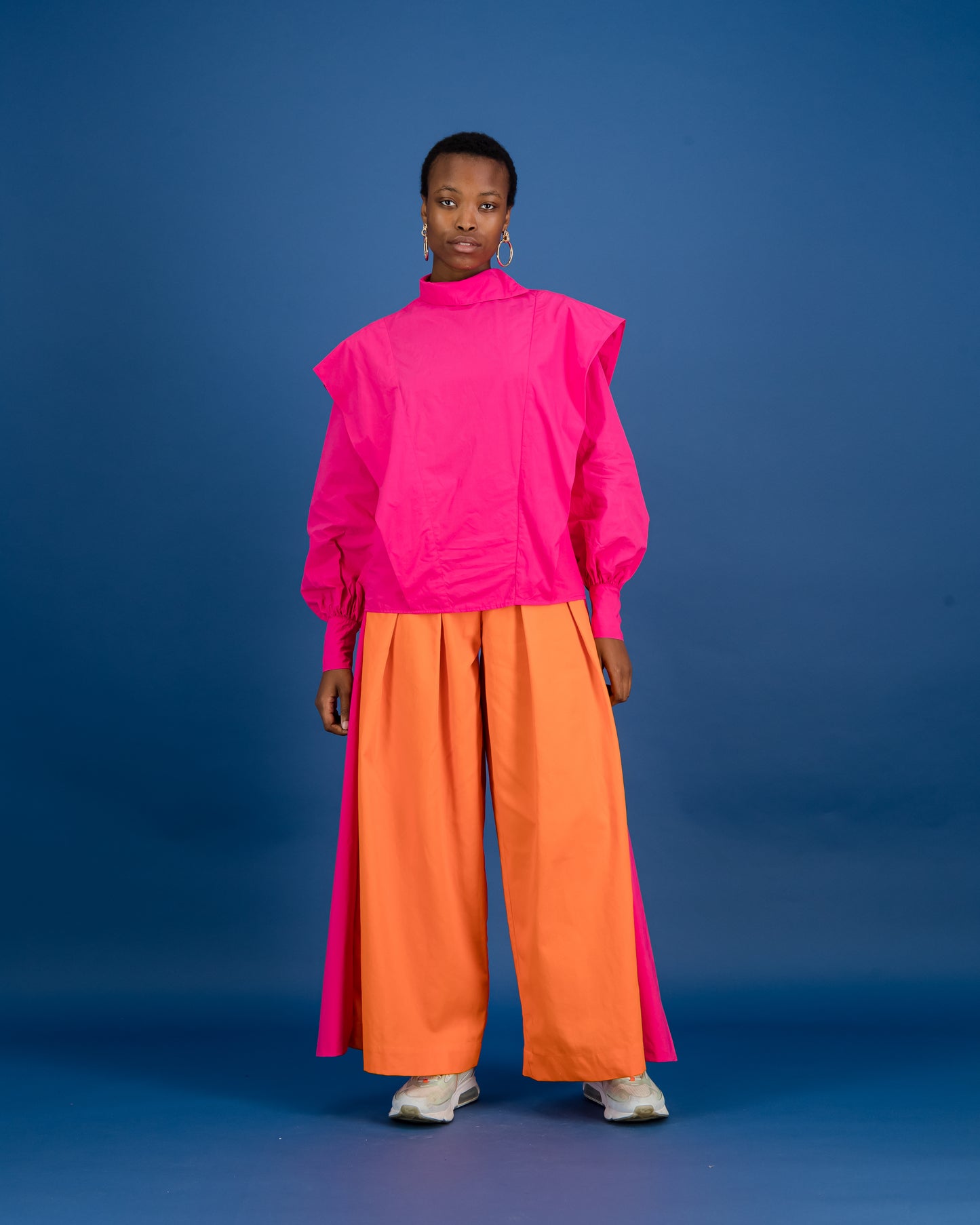 Exaggerated Pleat Shirt (ML46)