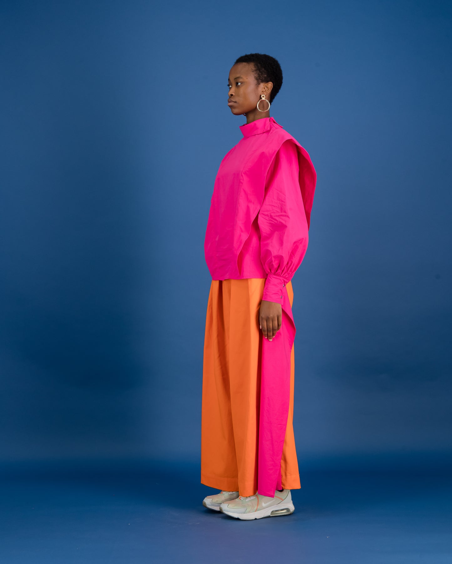 Exaggerated Pleat Shirt (ML46)