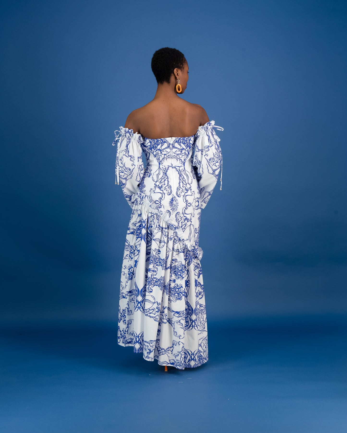 Off Shoulder Flutter Dress (ML155)