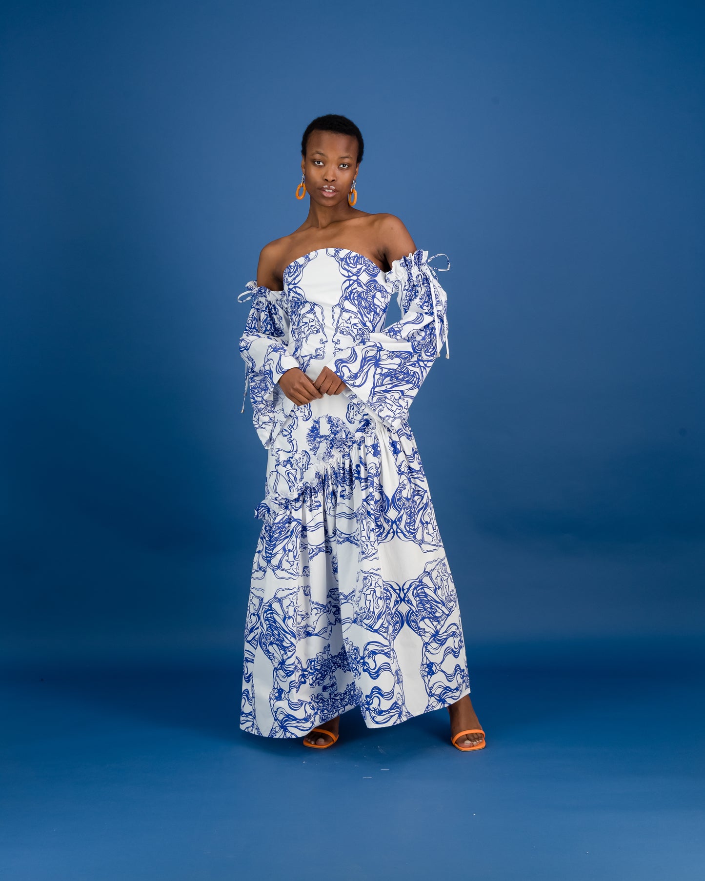 Off Shoulder Flutter Dress (ML155)