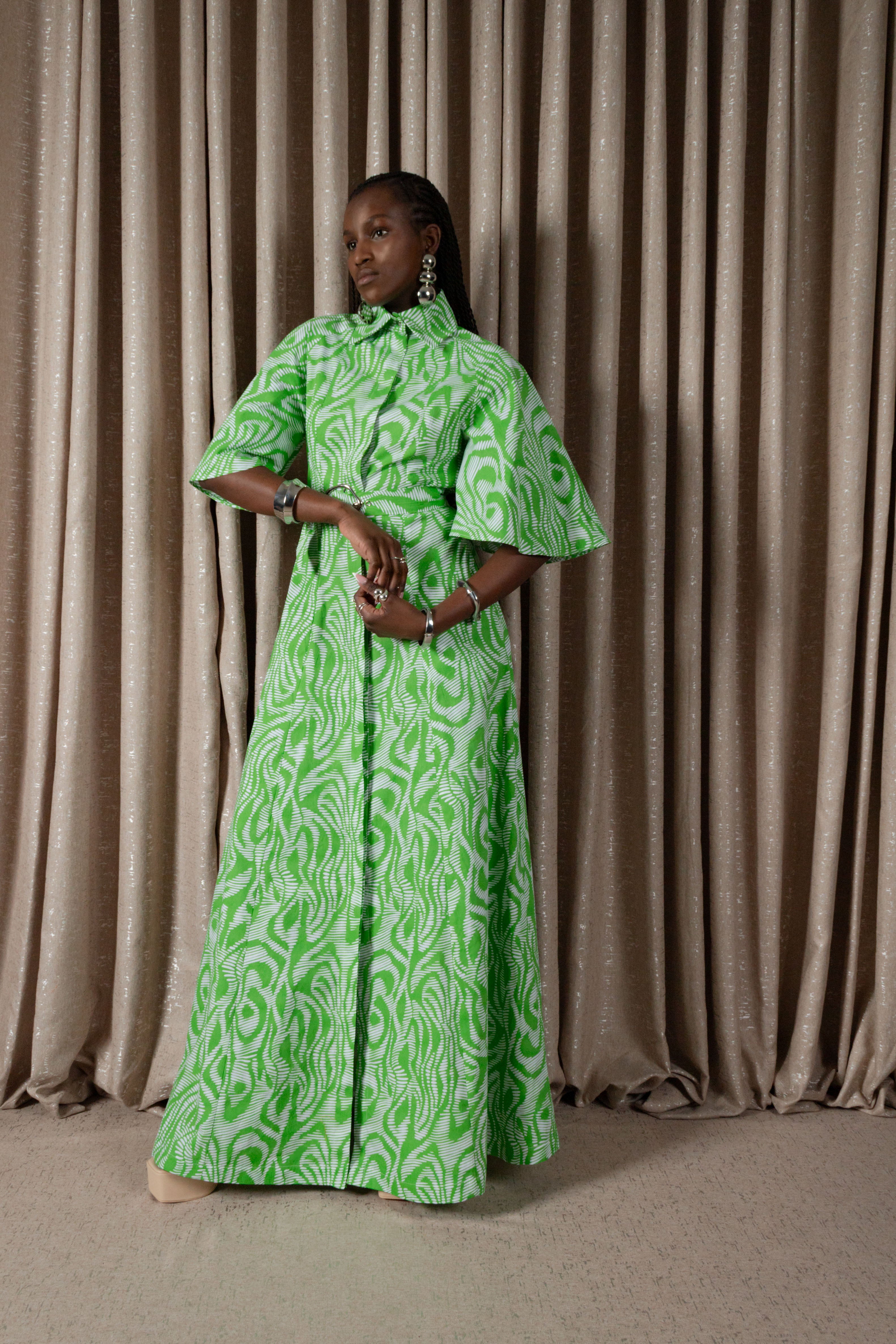 Zebra Maxi Shirt Dress (ML198) – Michael Ludwig Studio