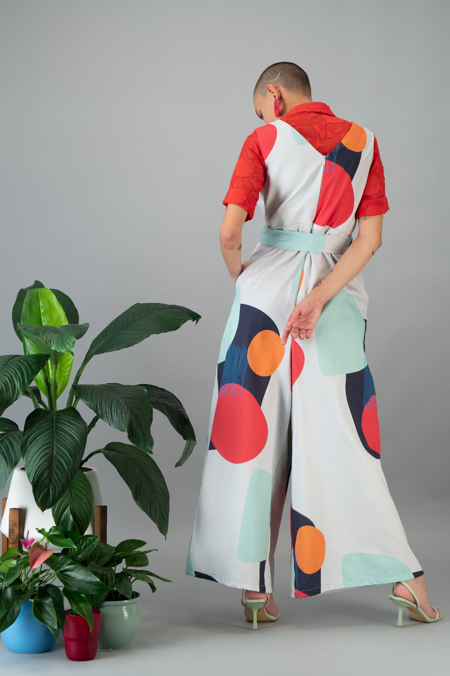 Printed Dipped Jumpsuit (ML100)