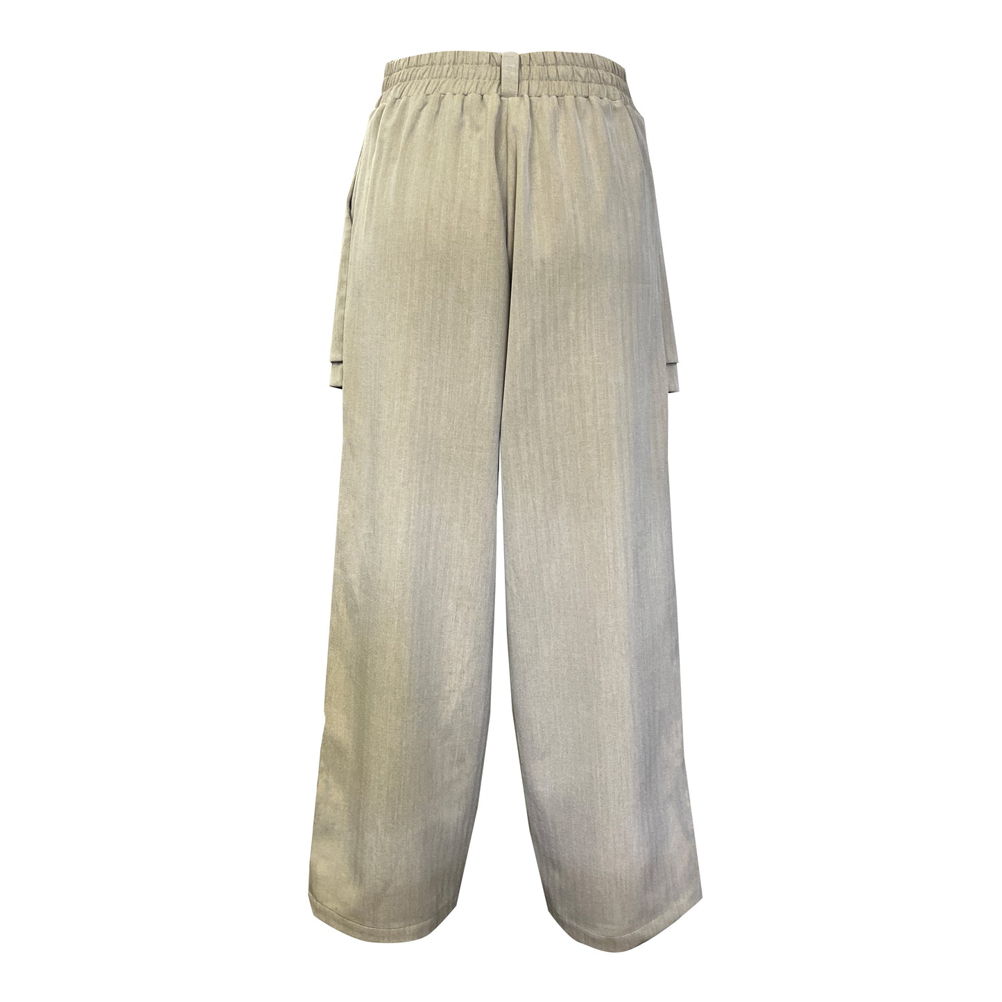 Cream/White Herringbone Double Pocket Trouser (ML55)