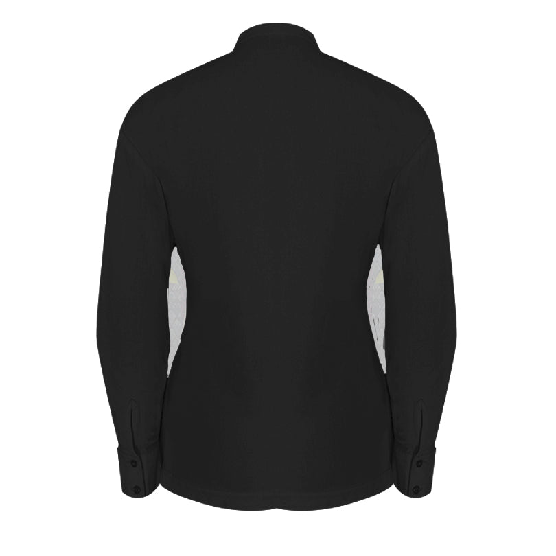 Curve Slit Shirt (ML72 White & Black)