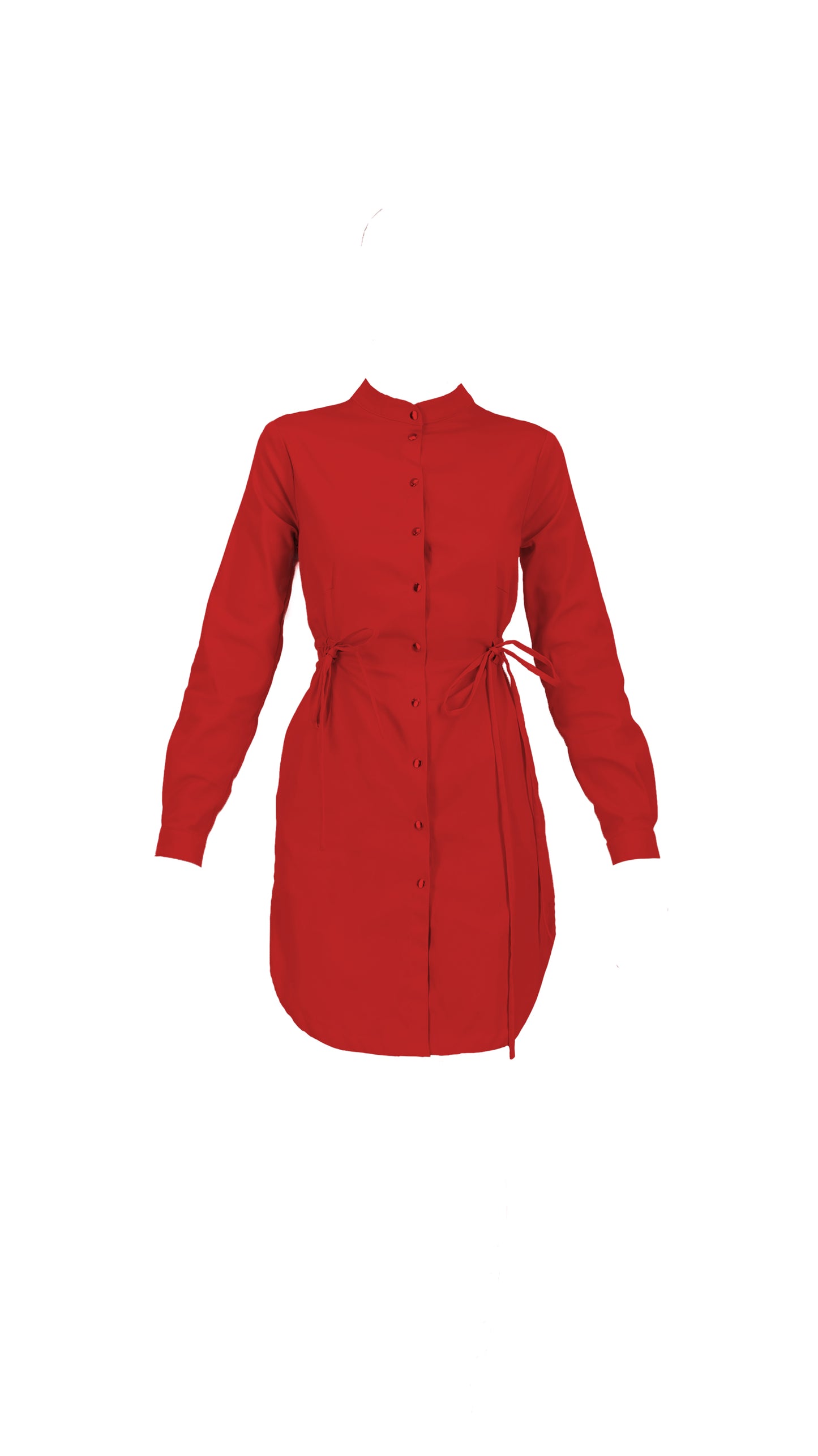 Drawstring Shirt Dress (ML81)