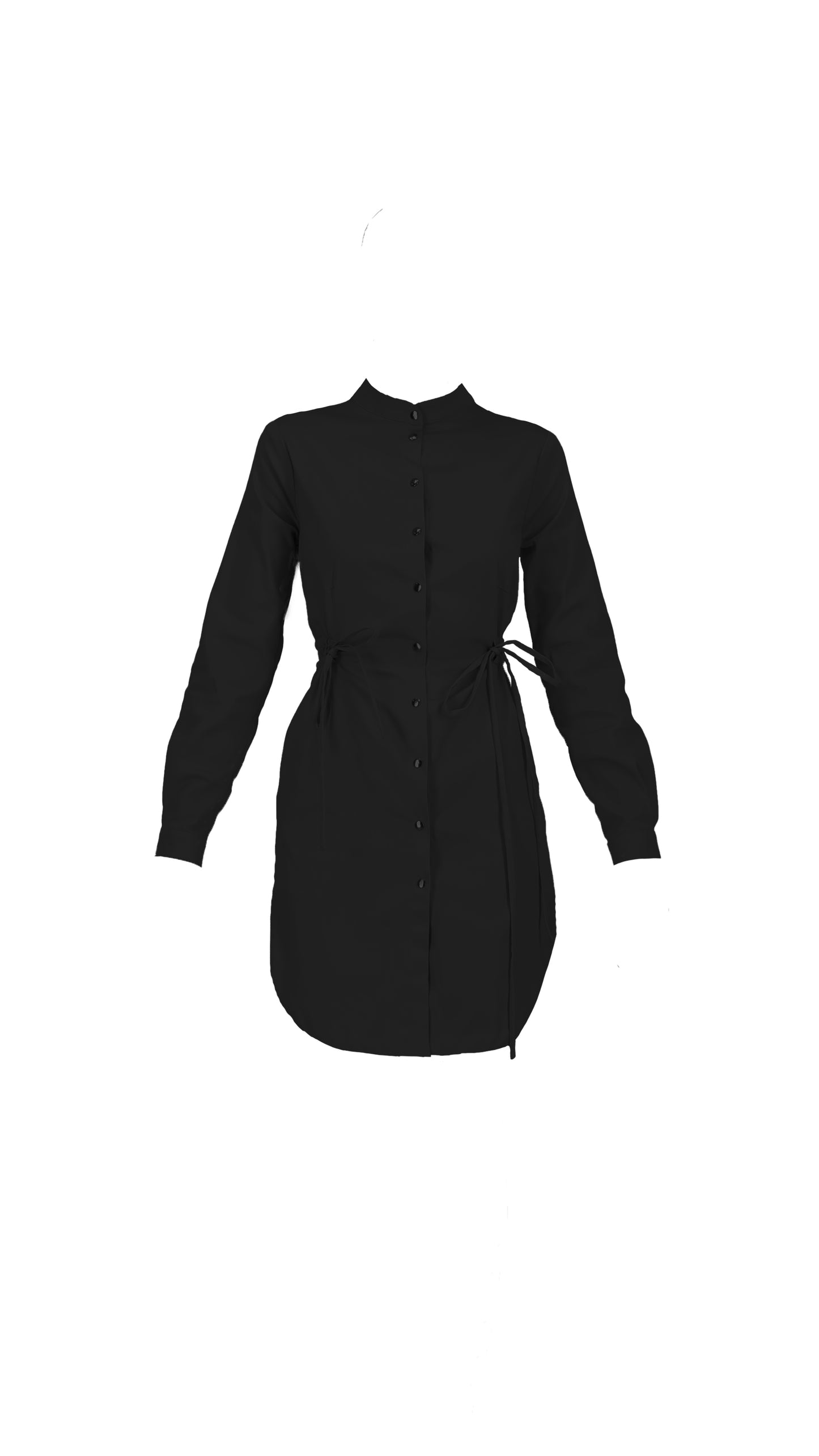 Drawstring Shirt Dress (ML81)