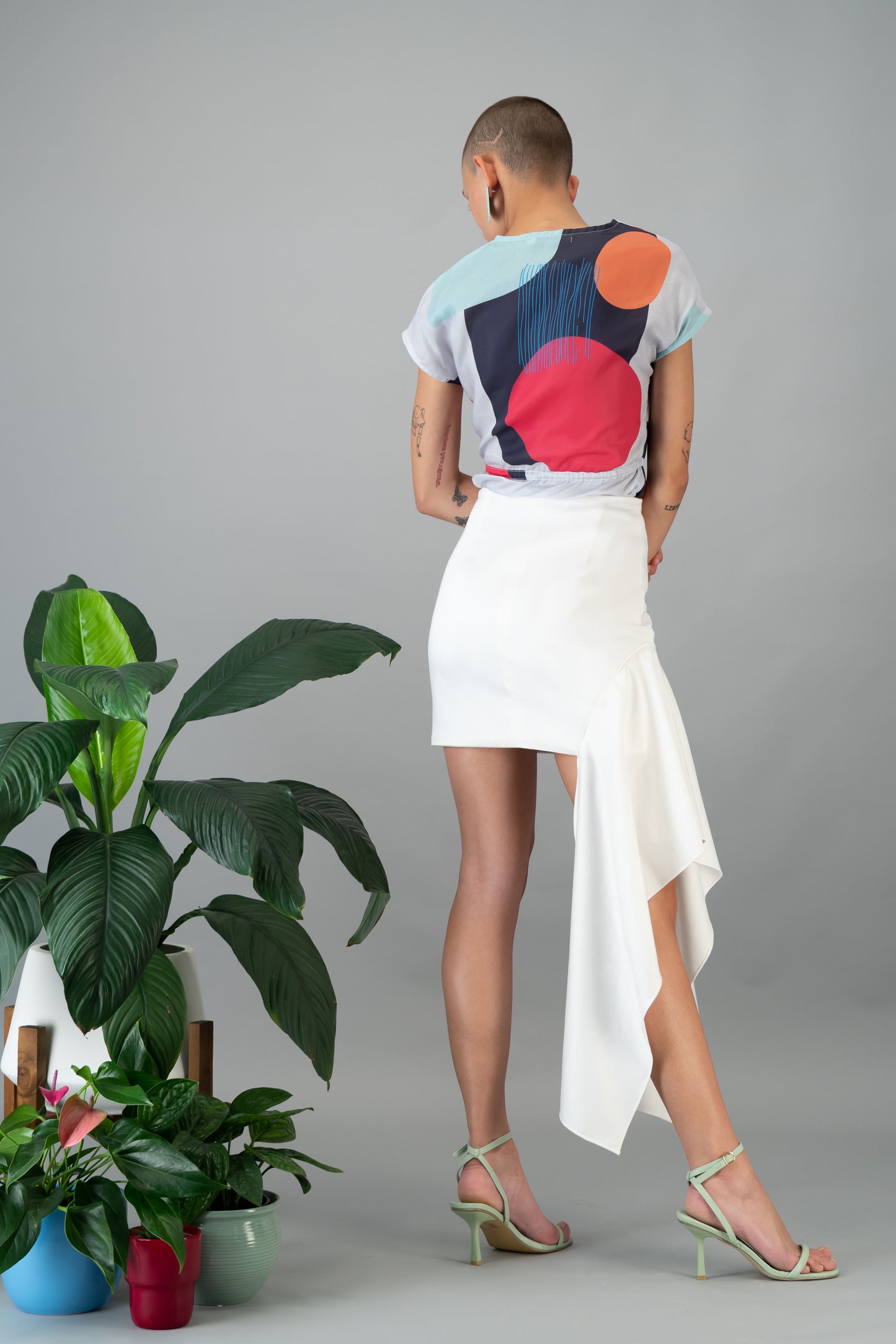 Draped Mini Skirt (ML88)