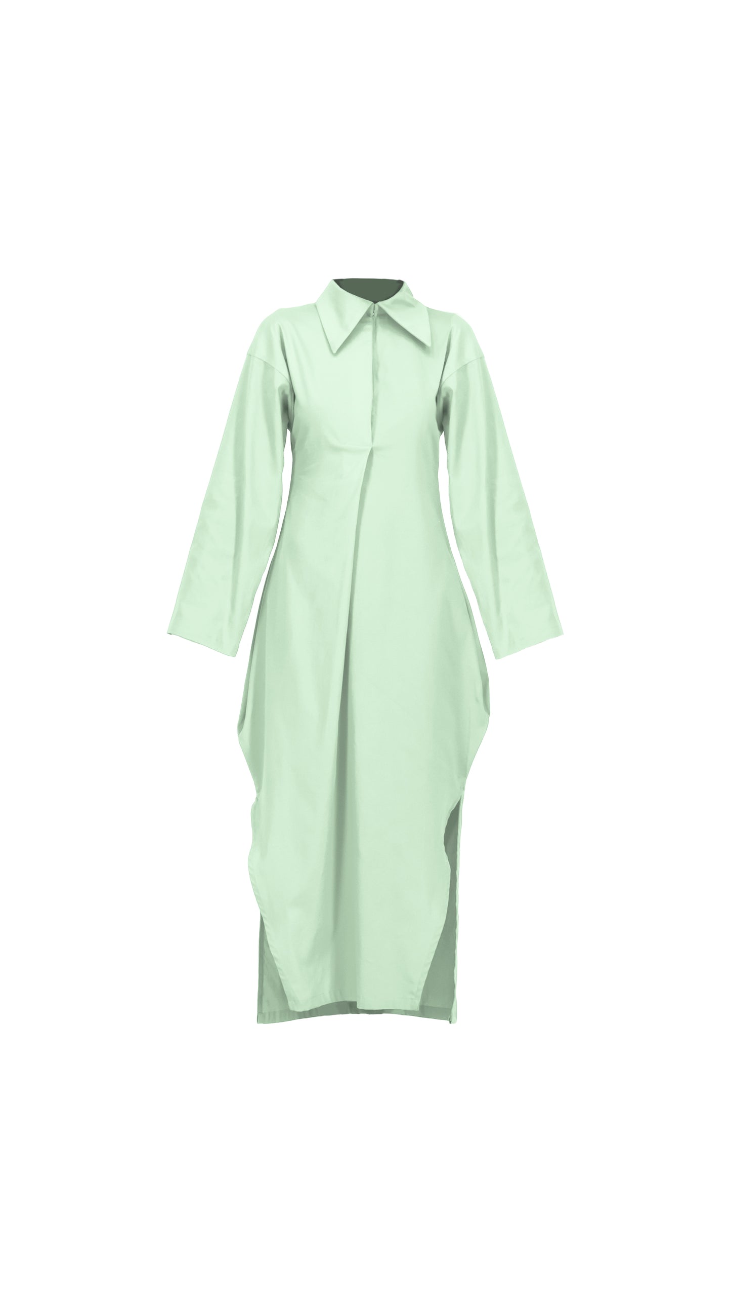 Mint maxi shirt dress