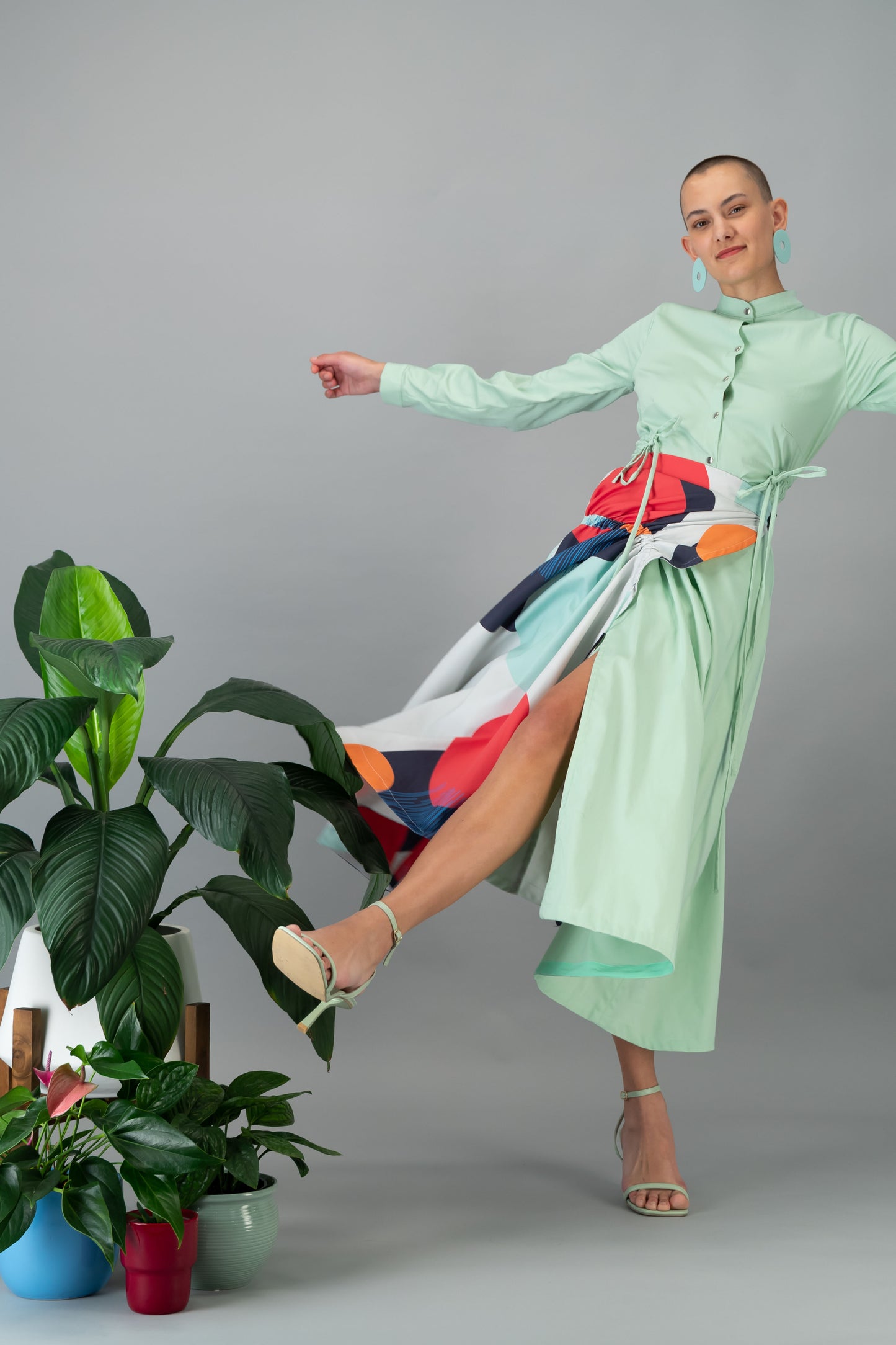 Drawstring Midi Skirt (ML98)