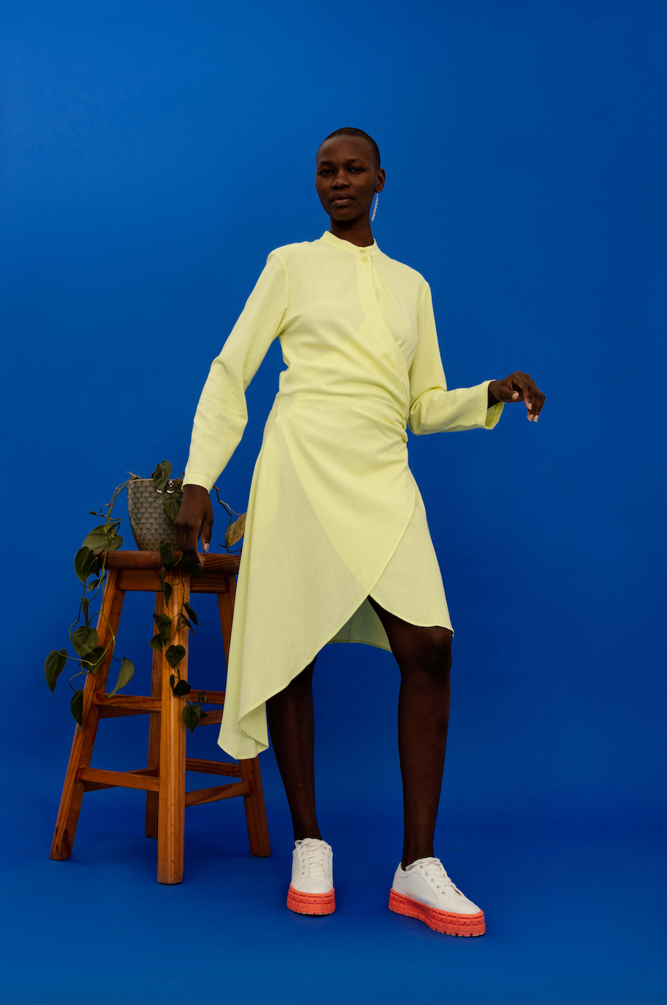 Gathered Waist Dress (ML68 Plain Colours)