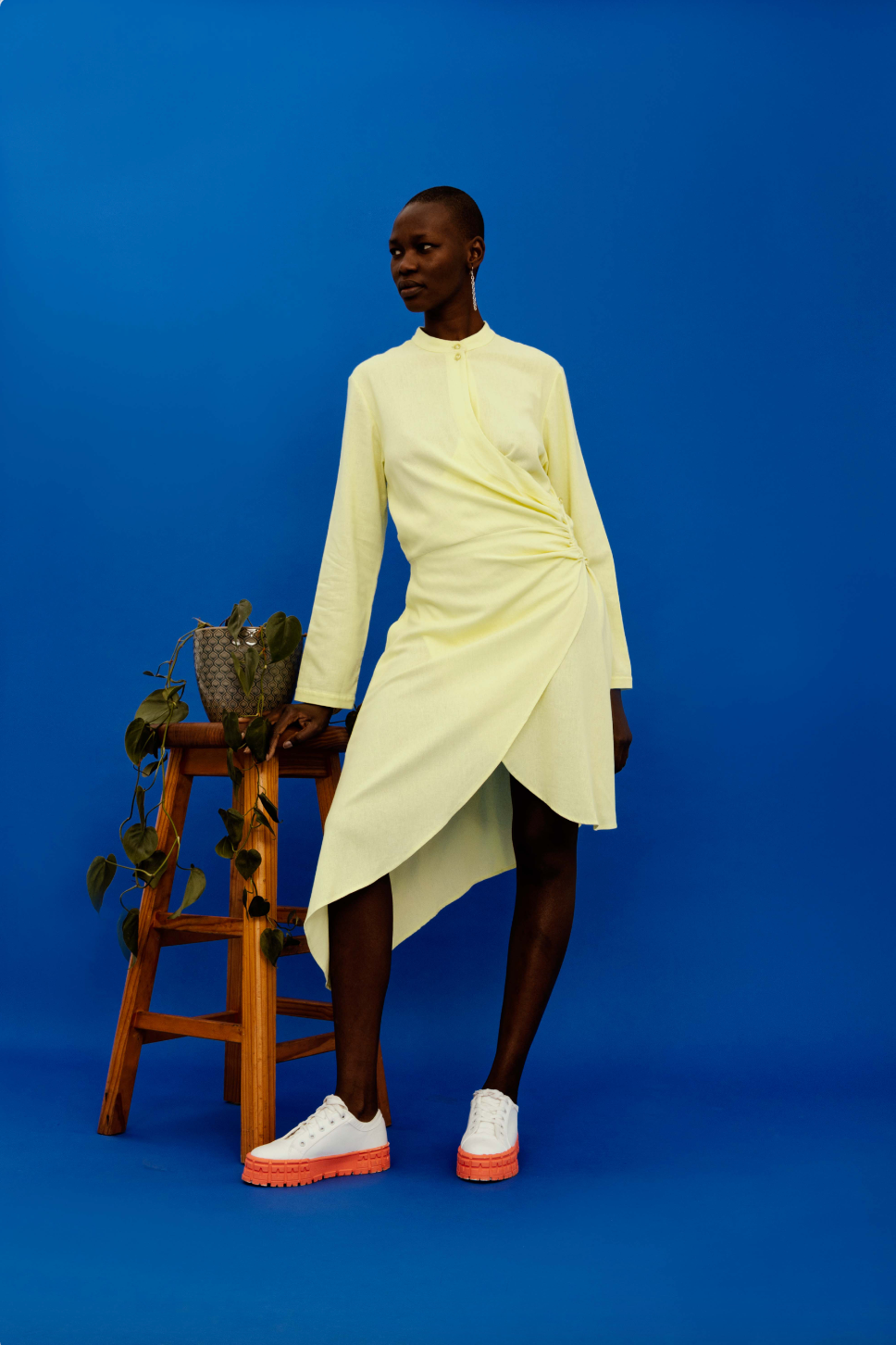 Gathered Waist Dress (ML68 Plain Colours)