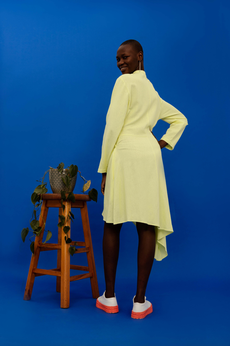 Gathered Waist Dress (ML68 Plain Colours)
