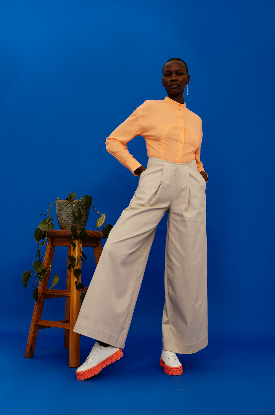 Pleated Wide Leg Trouser (ML67)