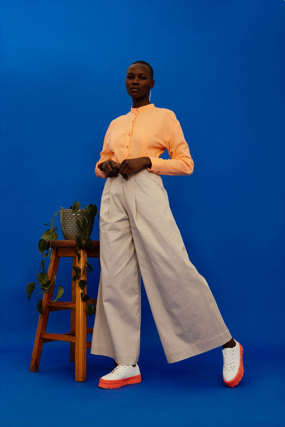 Pleated Wide Leg Trouser (ML67)