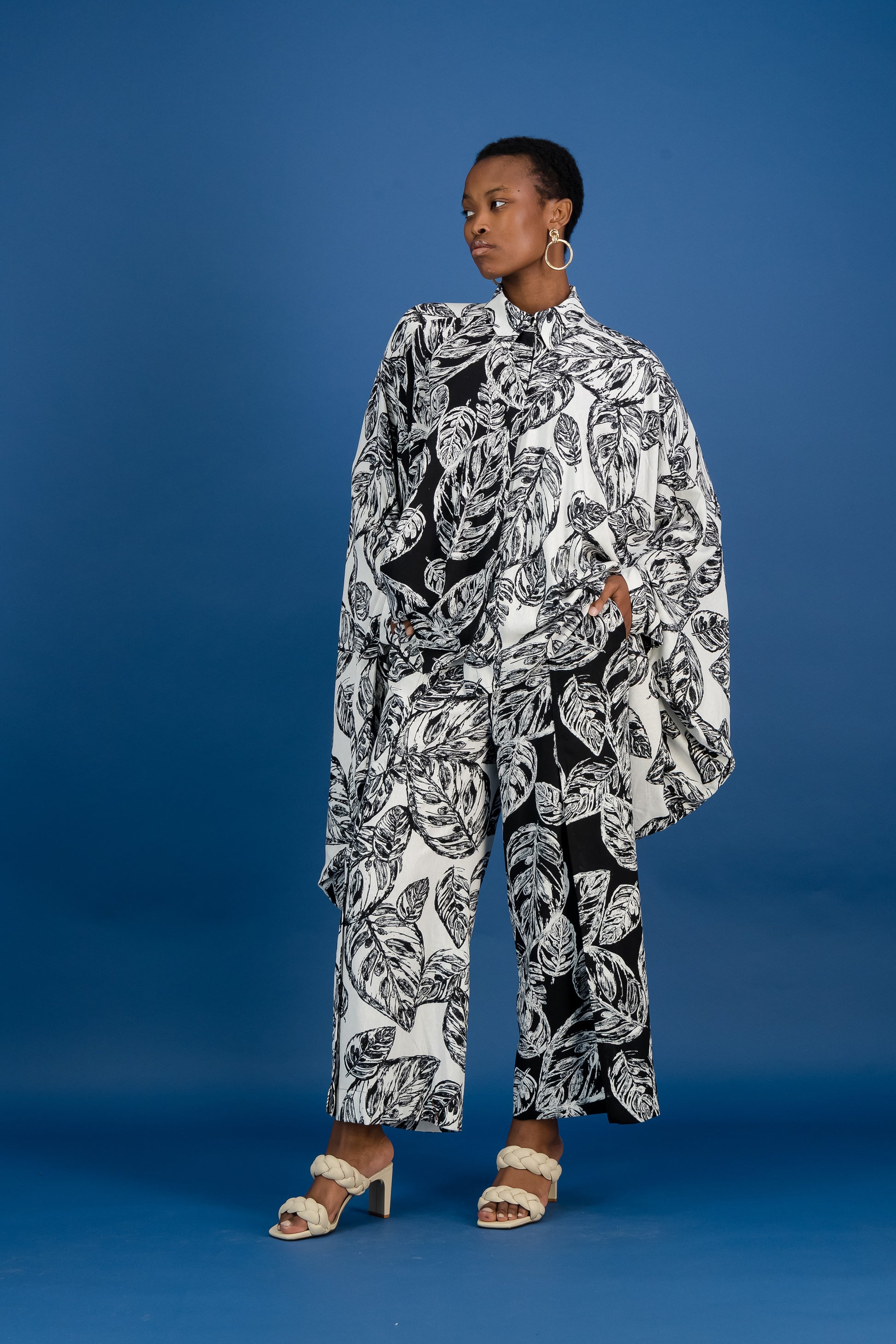 Zero Waste Botanical Print Shirt (ML31)