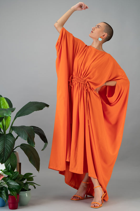 Double Drawstring Evening Dress (ML80 Orange)