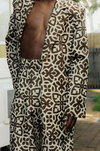 Quatrefoil Double Pleat Trouser