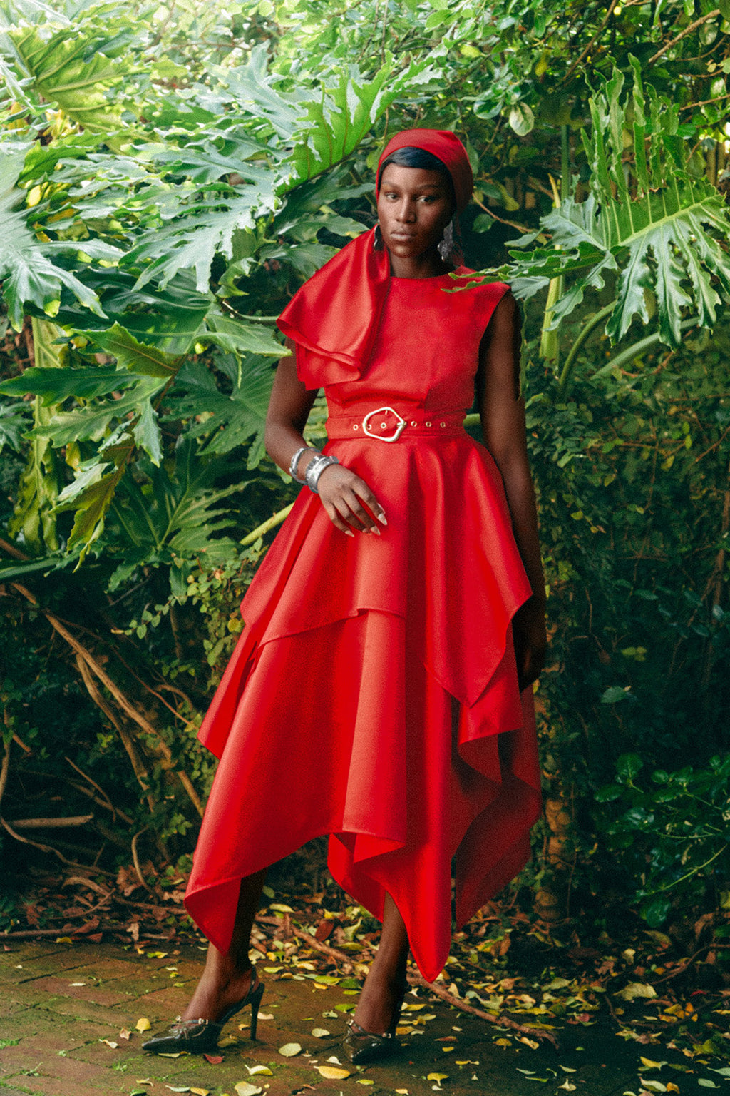 Crimsonage Boatneck Handkerchief Dress