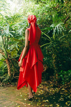 Crimsonage Boatneck Handkerchief Dress