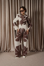 African Daisy Wrap Jumpsuit (ML195)