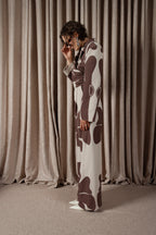 African Daisy Wrap Jumpsuit (ML195)