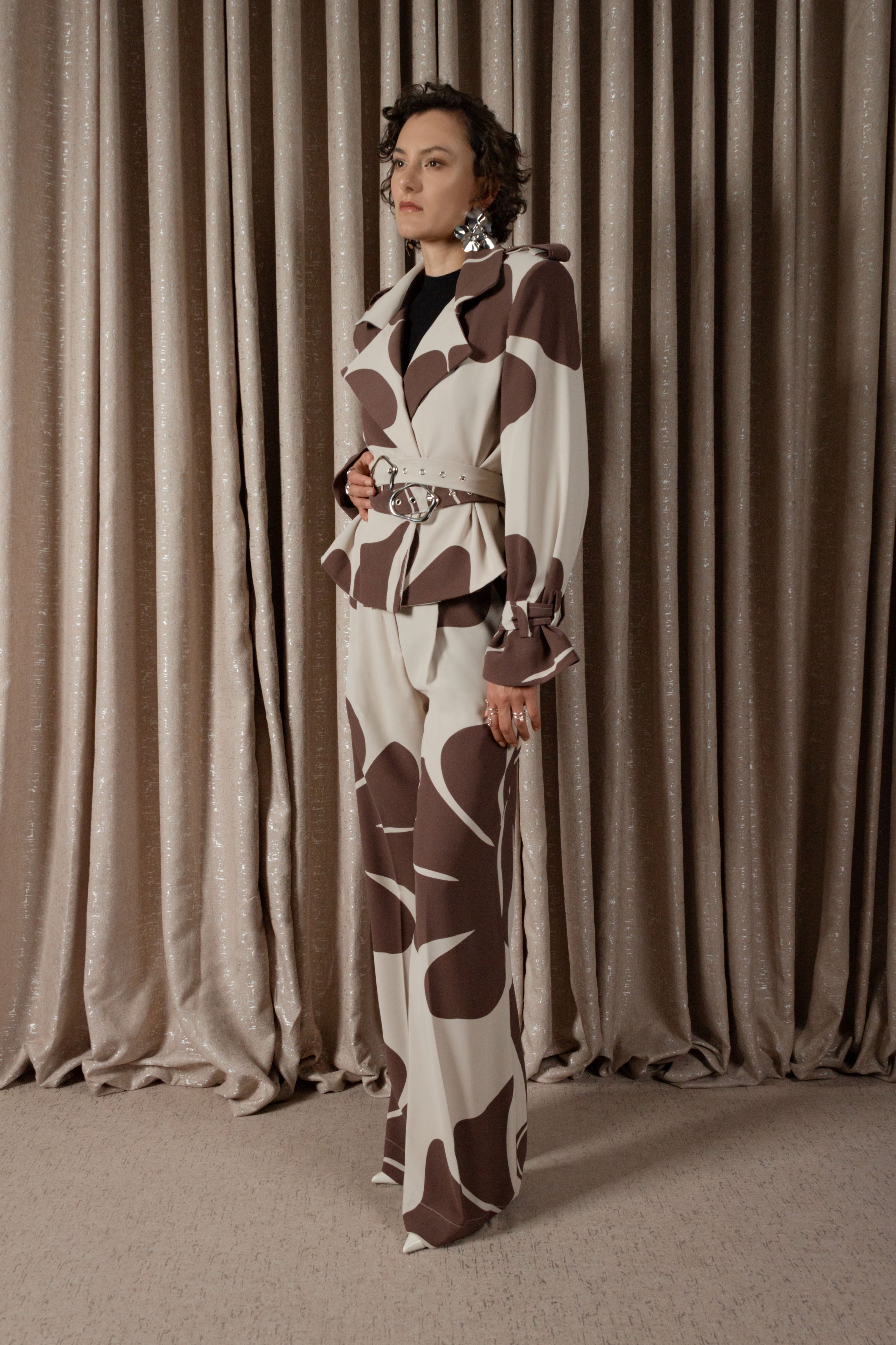 African Daisy Crop Trench Jacket (ML191)