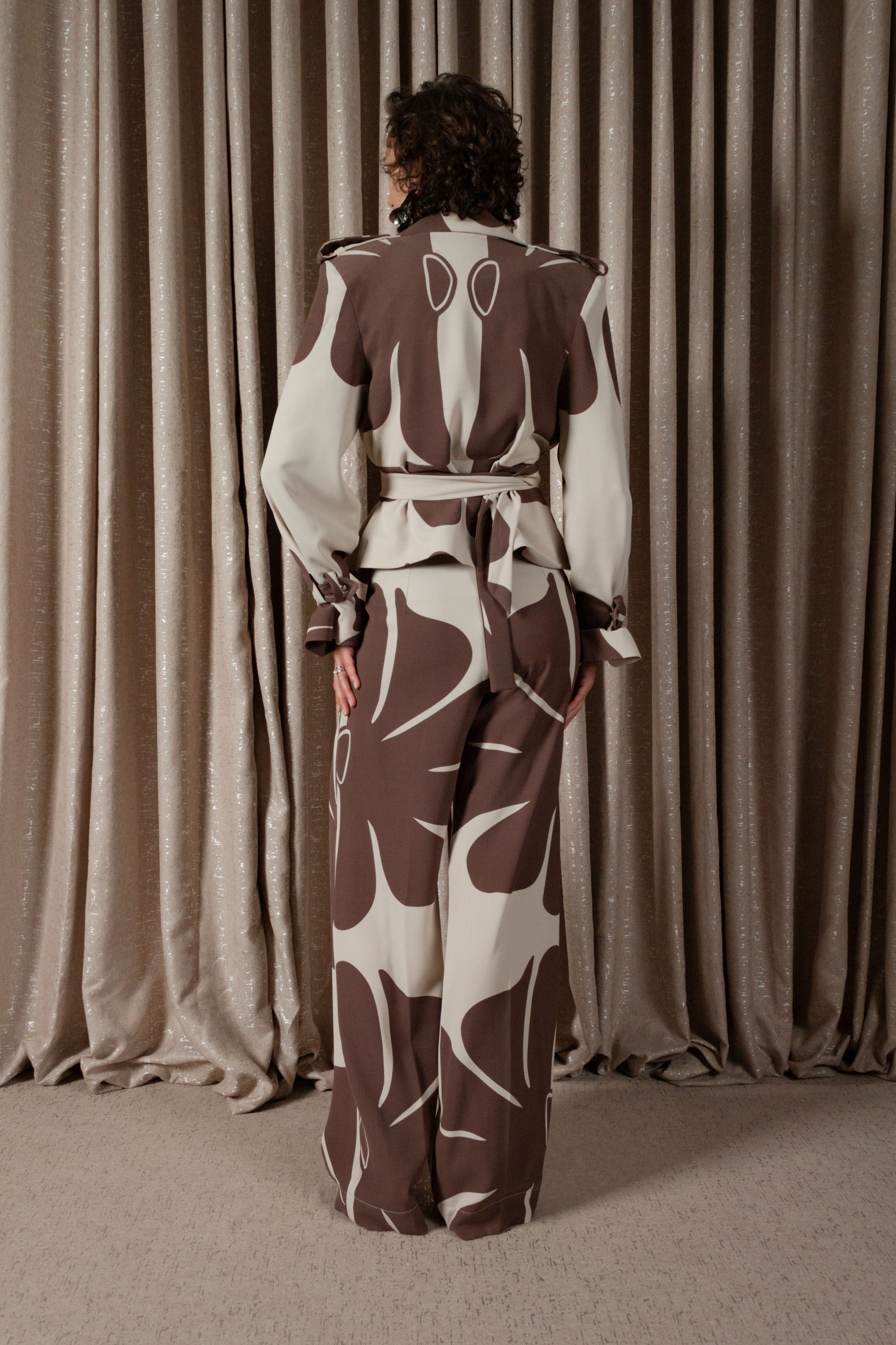 African Daisy Crop Trench Jacket (ML191)