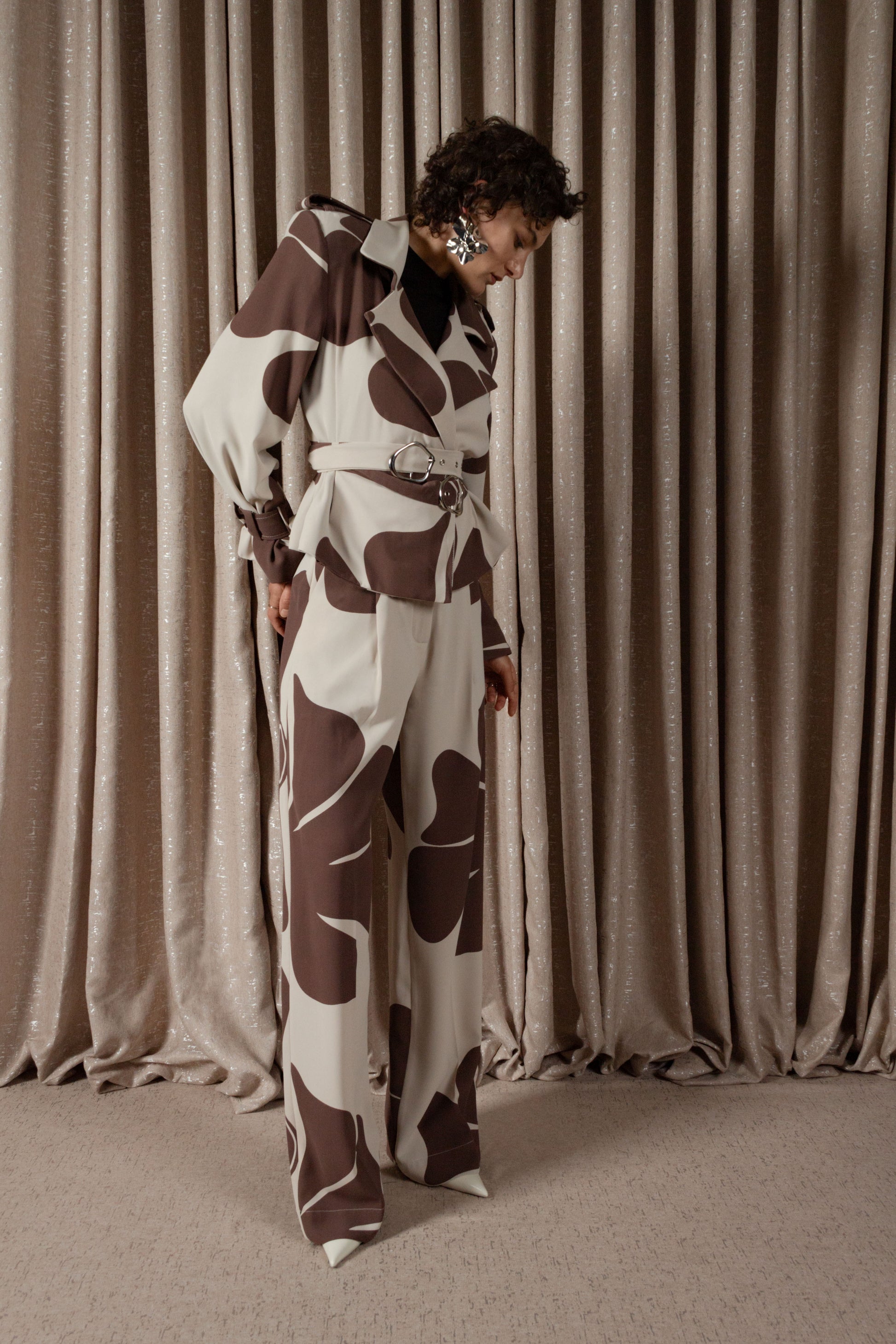 African Daisy Crop Trench Jacket (ML191)