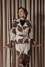 African Daisy Crop Trench Jacket (ML191)