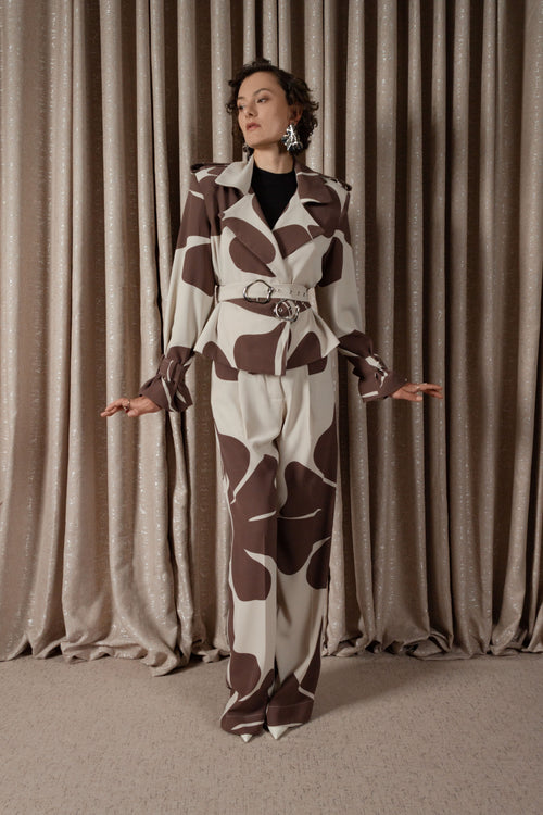 African Daisy Crop Trench Jacket (ML191)