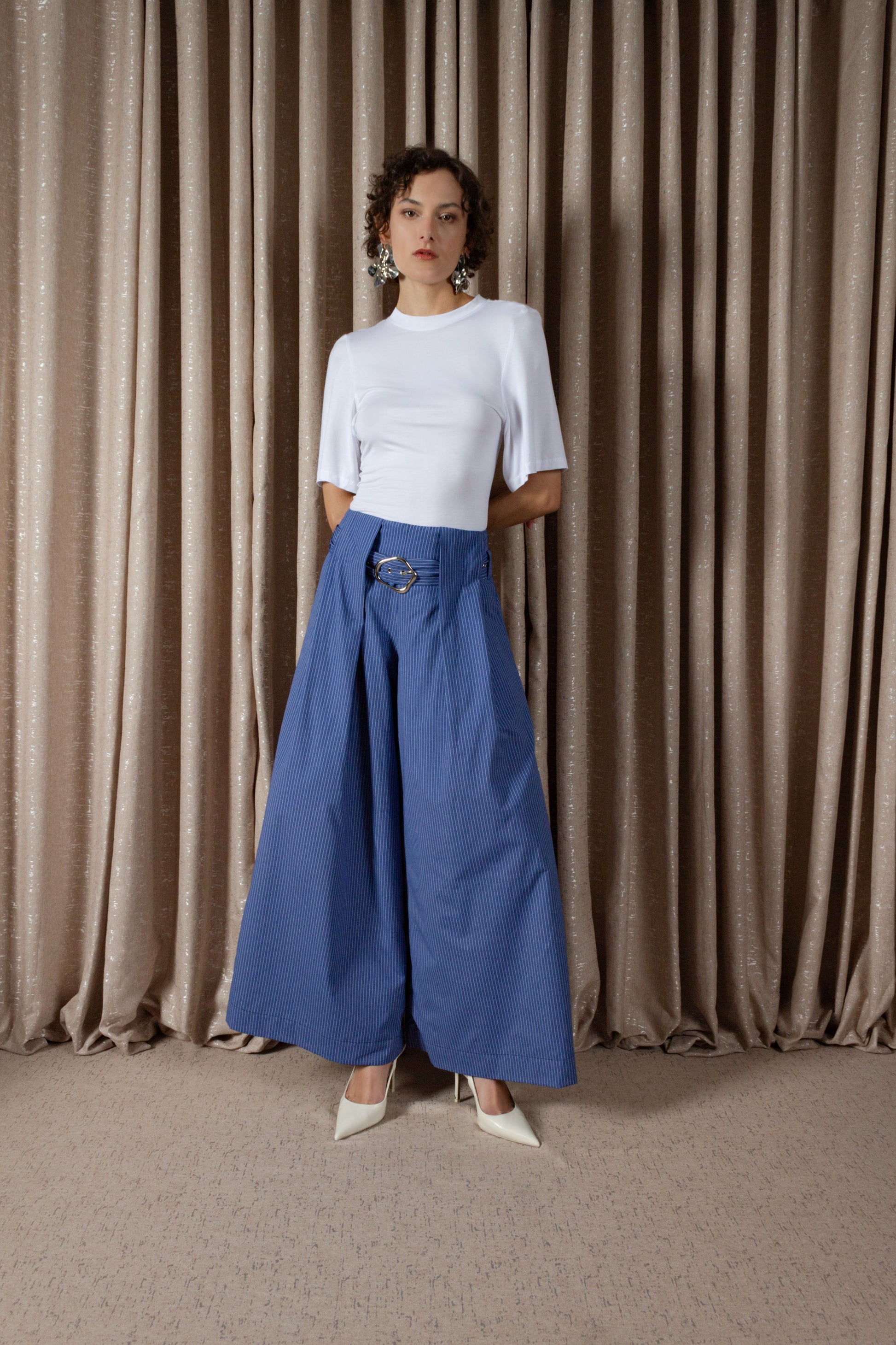 Pinstripe Box Pleat Trouser (ML159)