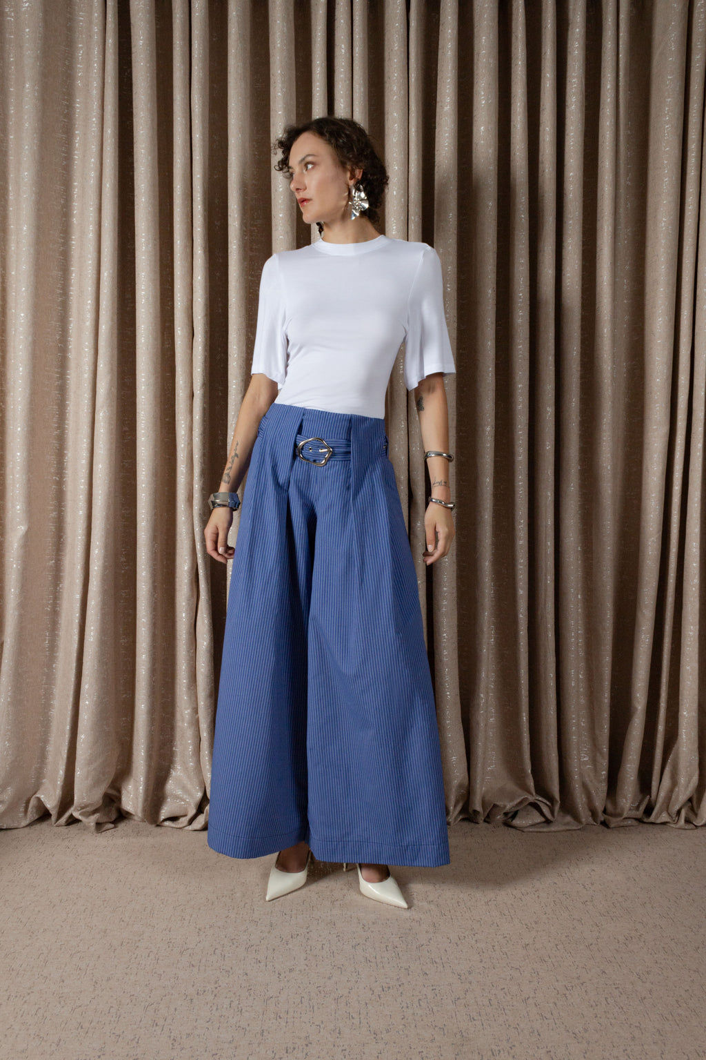 Pinstripe Box Pleat Trouser (ML159)