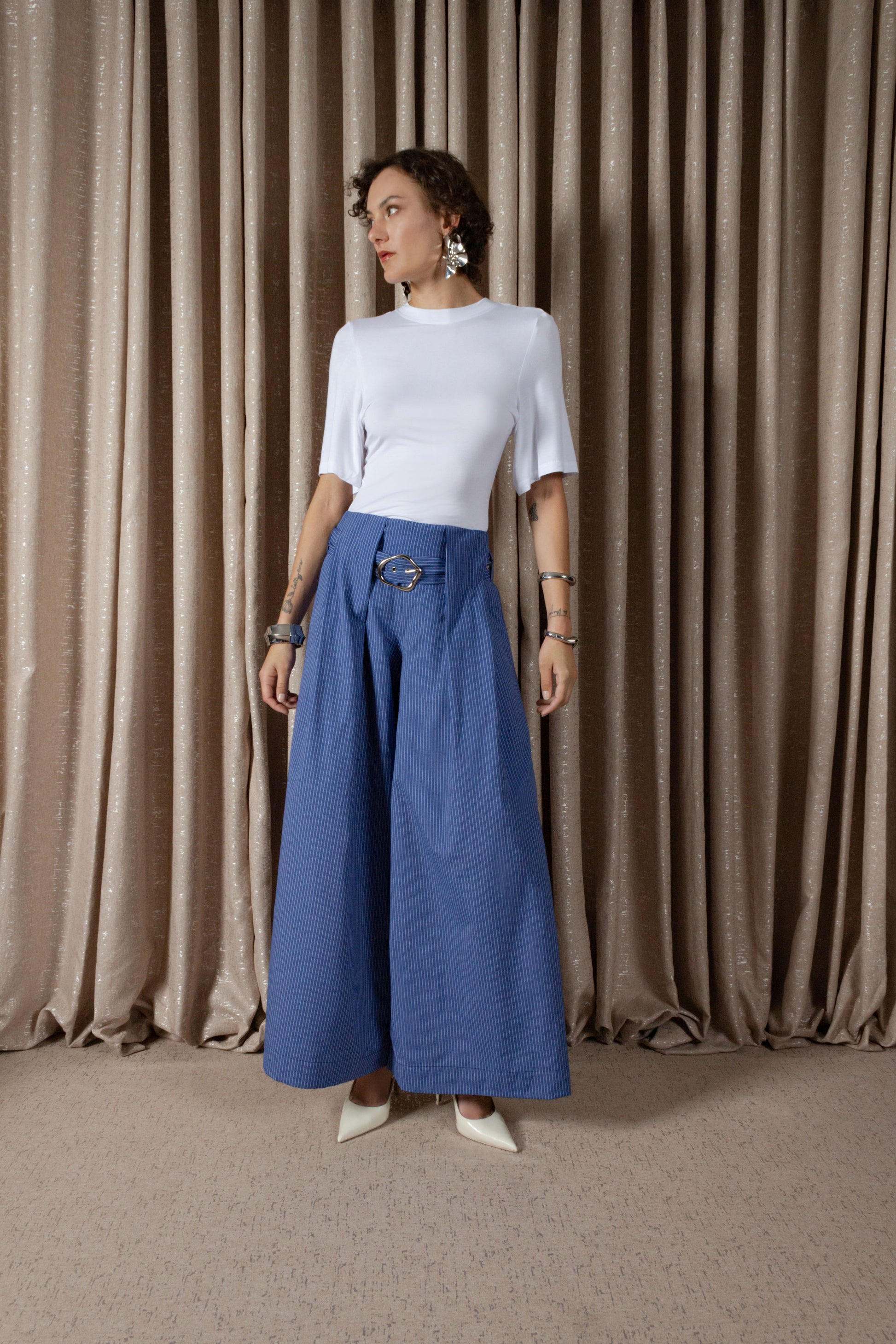 Pinstripe Box Pleat Trouser (ML159)