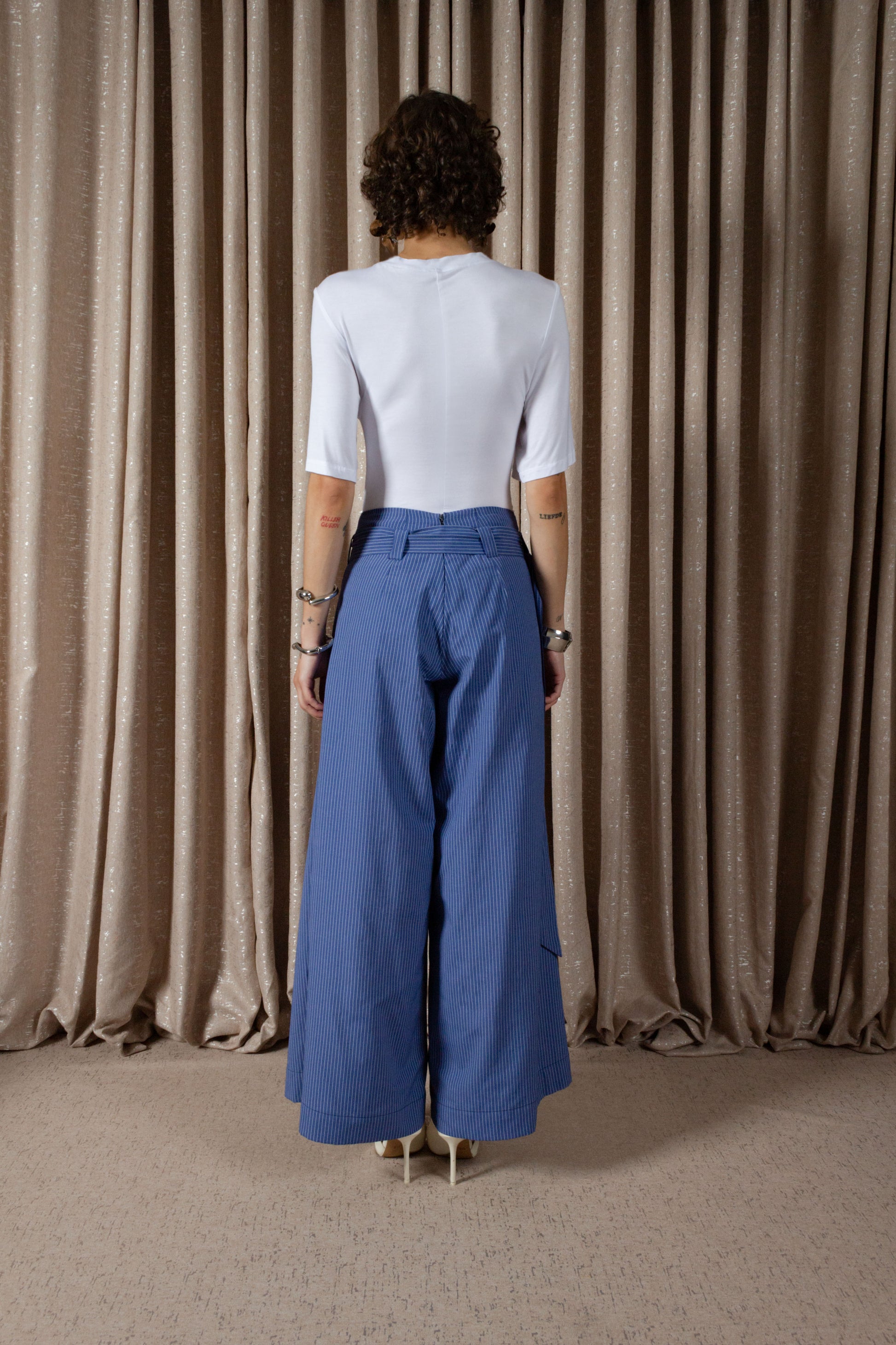 Pinstripe Box Pleat Trouser (ML159)