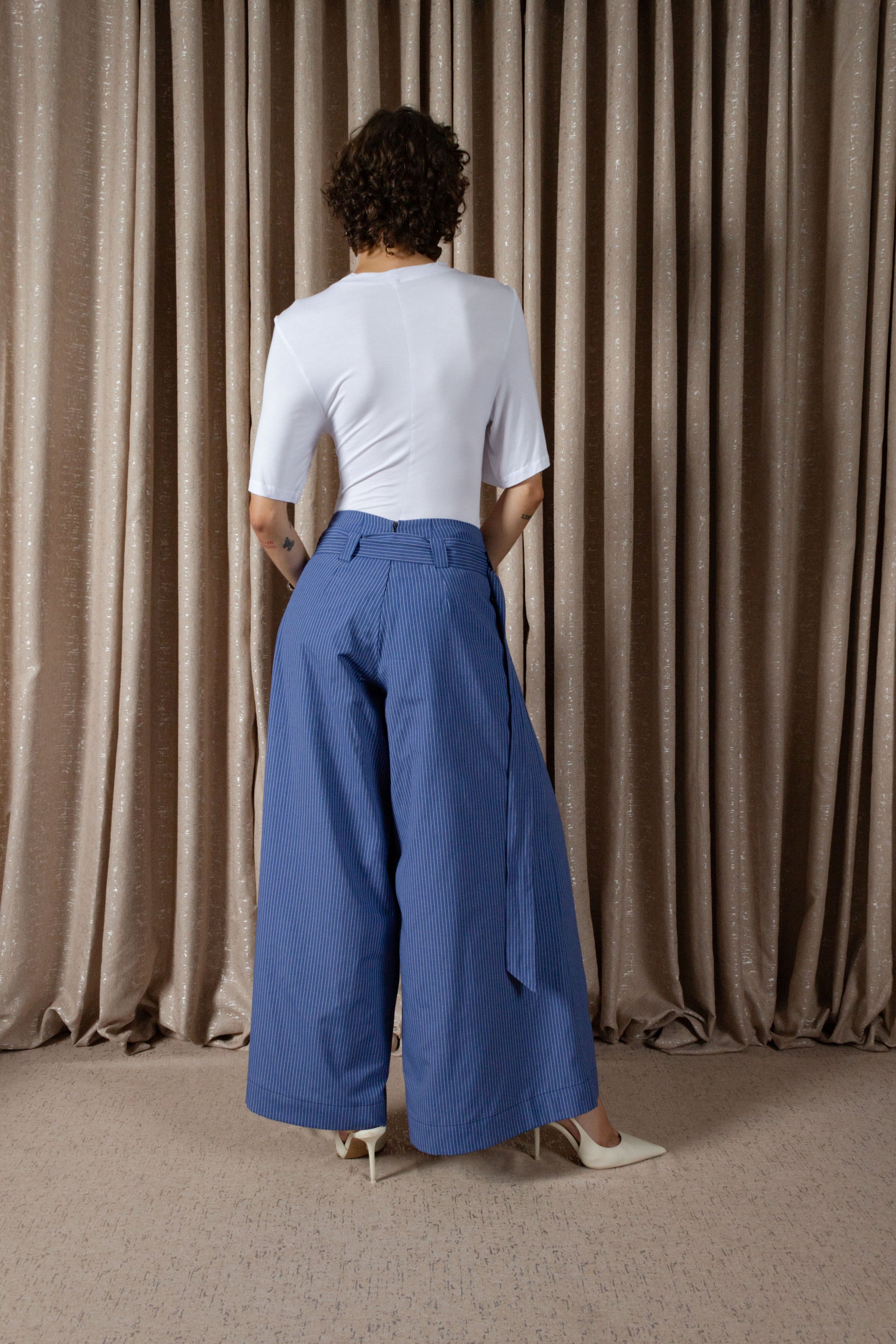 Pinstripe Box Pleat Trouser (ML159)