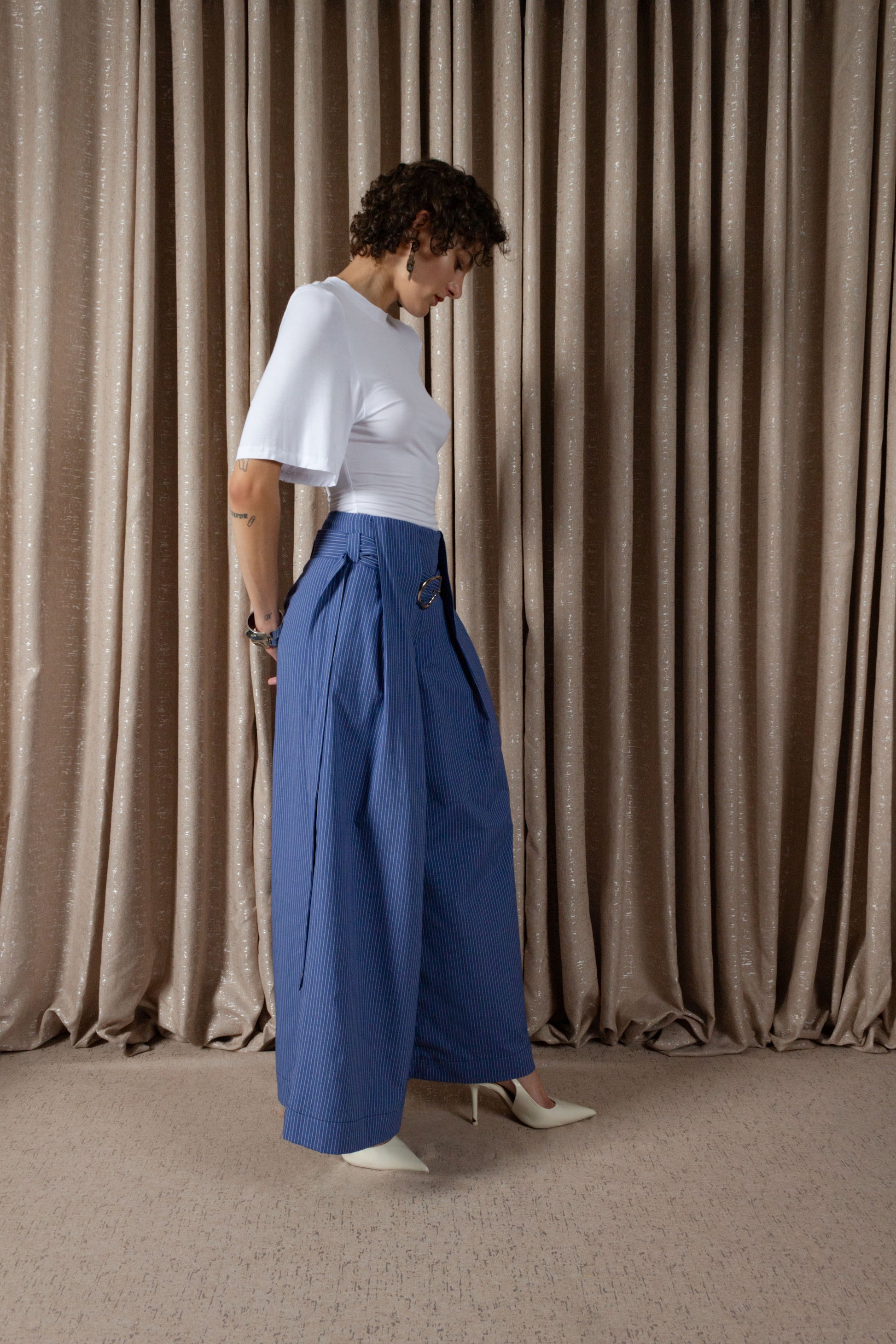 Pinstripe Box Pleat Trouser (ML159)